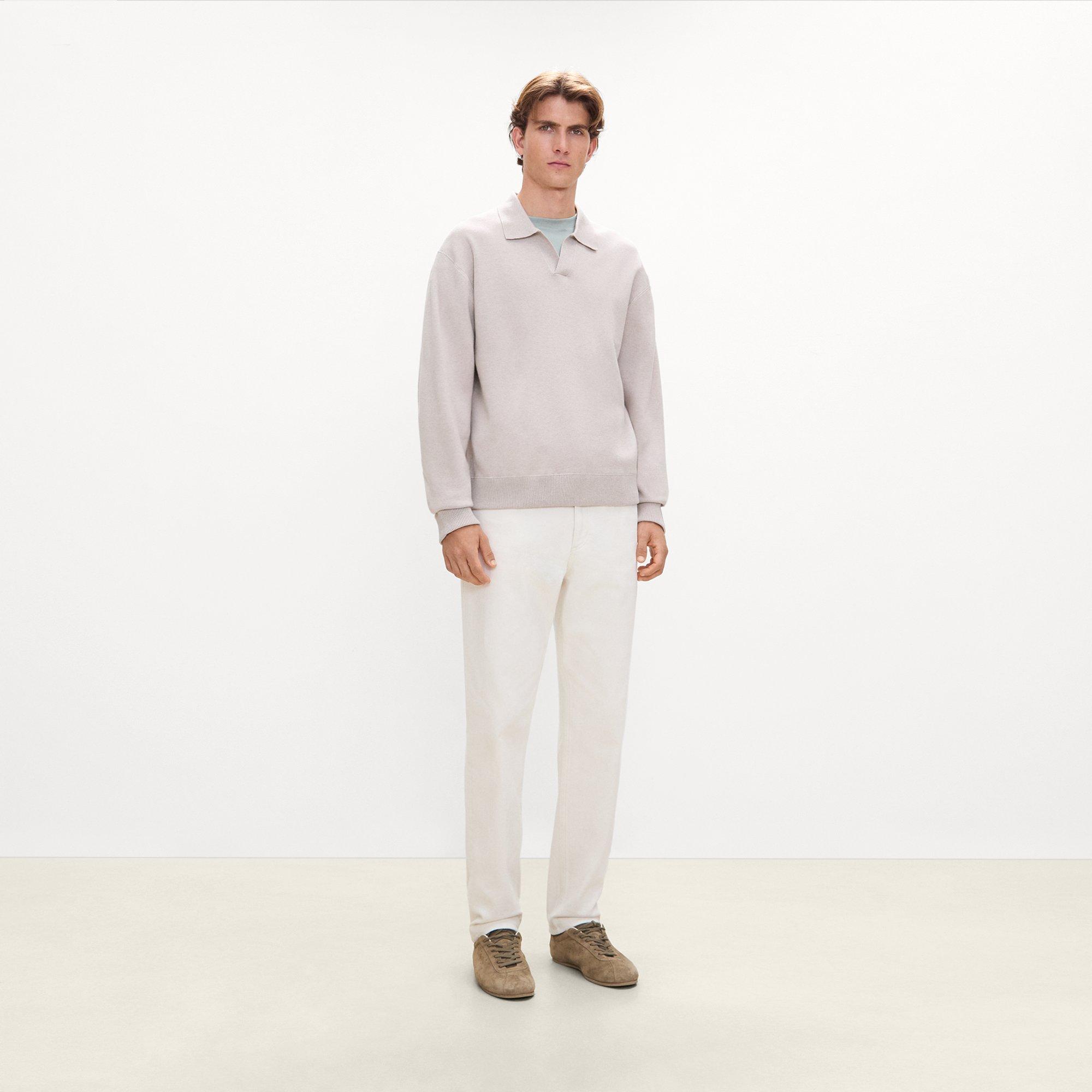 Open Collar Sweater in Light Bilen