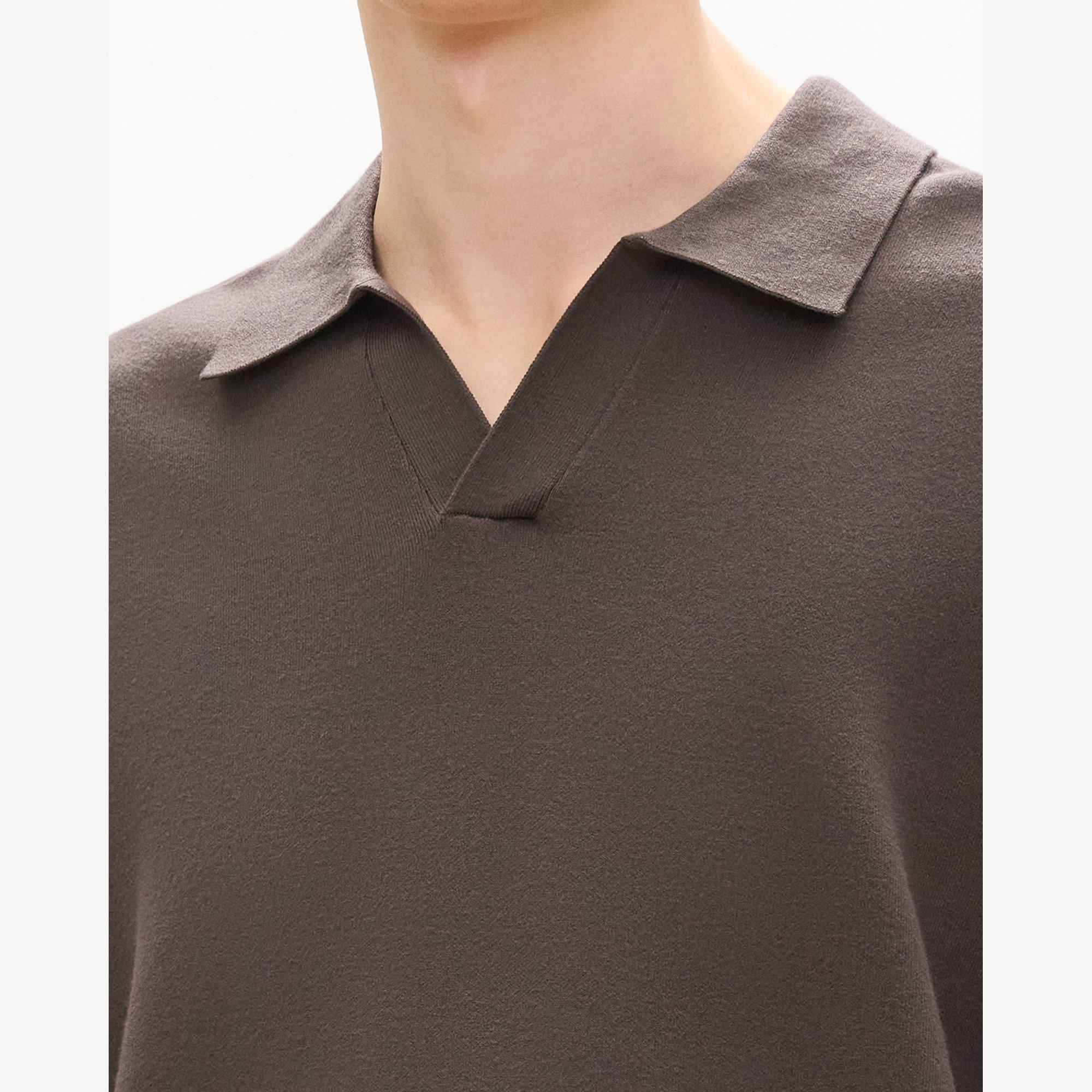 Open Collar Sweater in Light Bilen