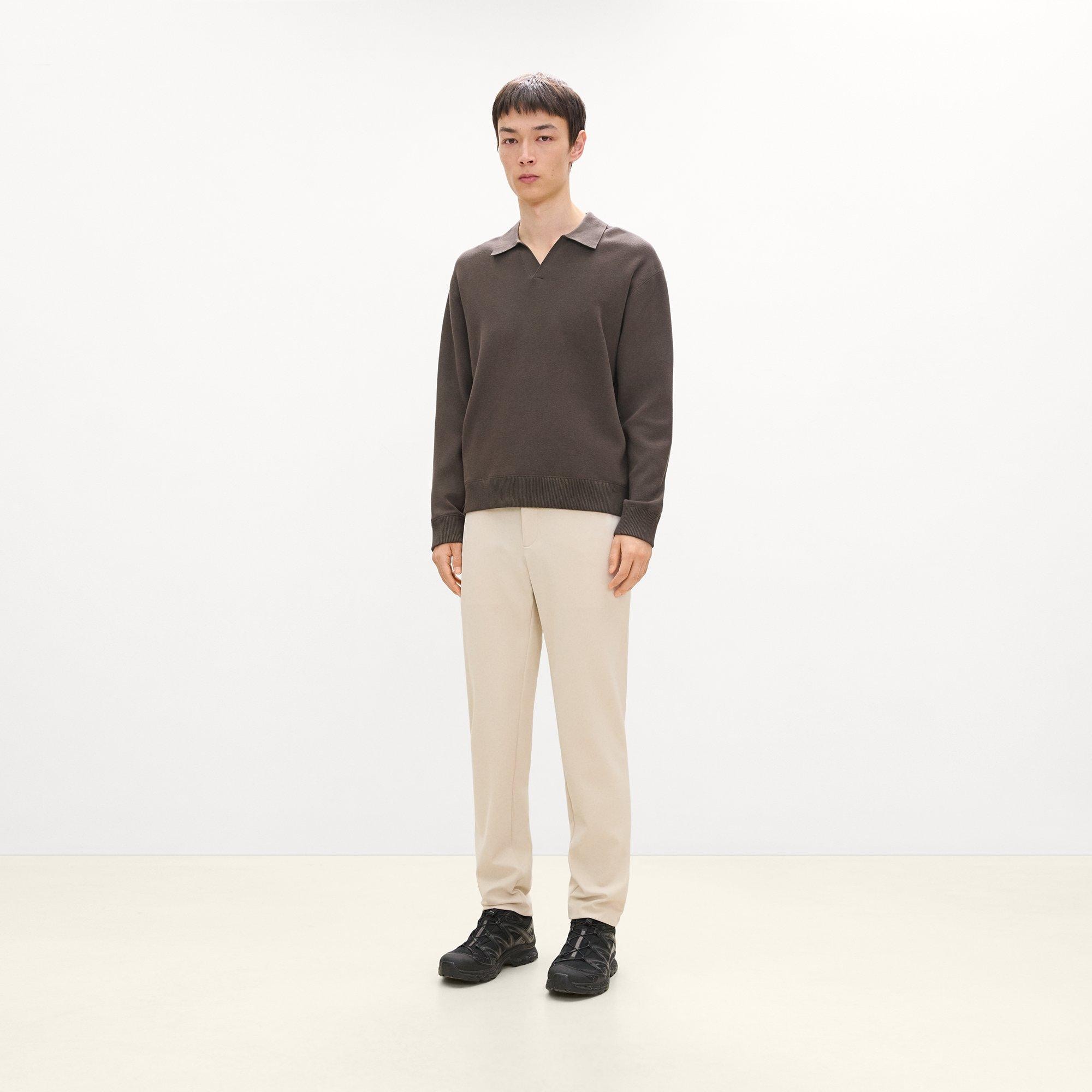 Open Collar Sweater in Light Bilen