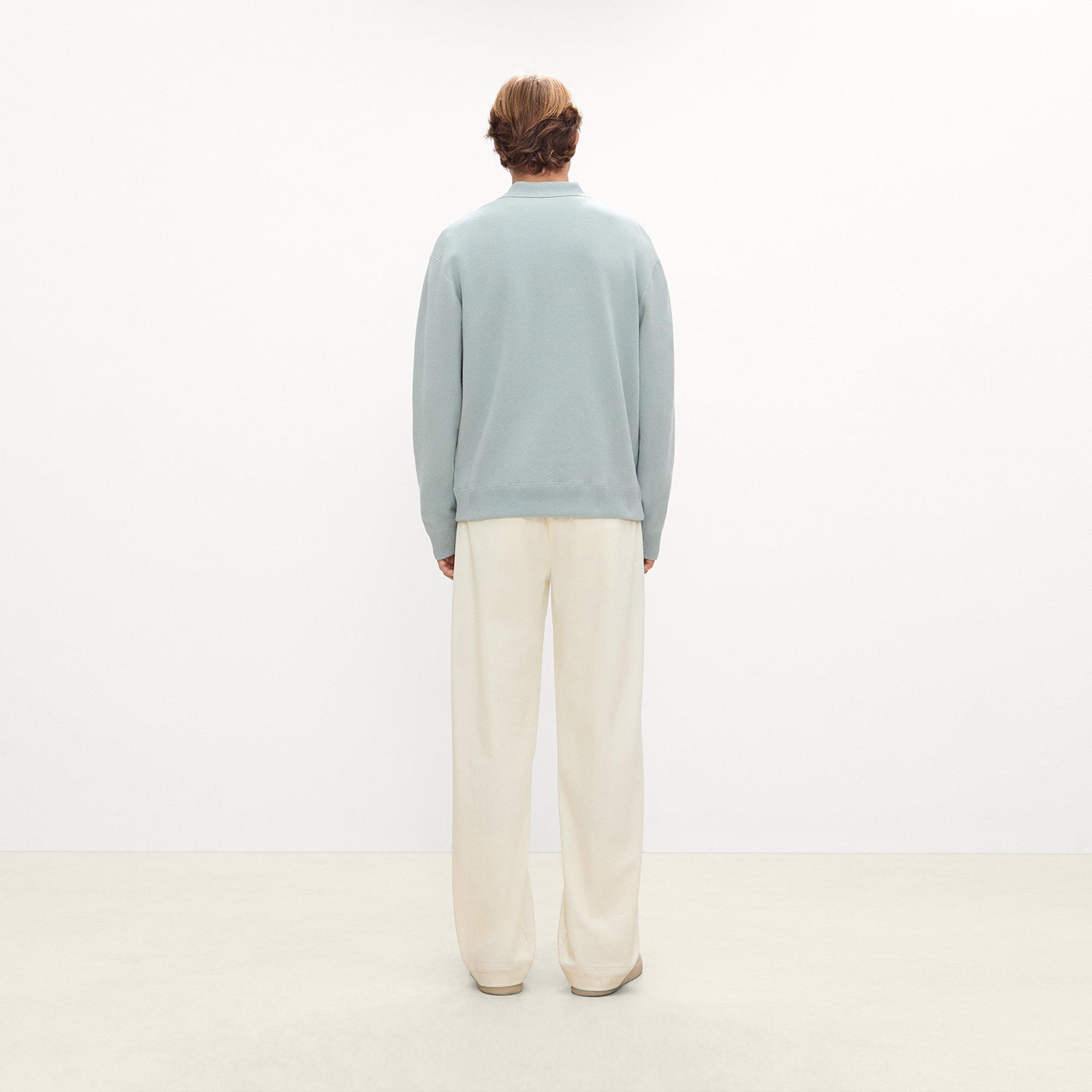 Open Collar Sweater in Light Bilen