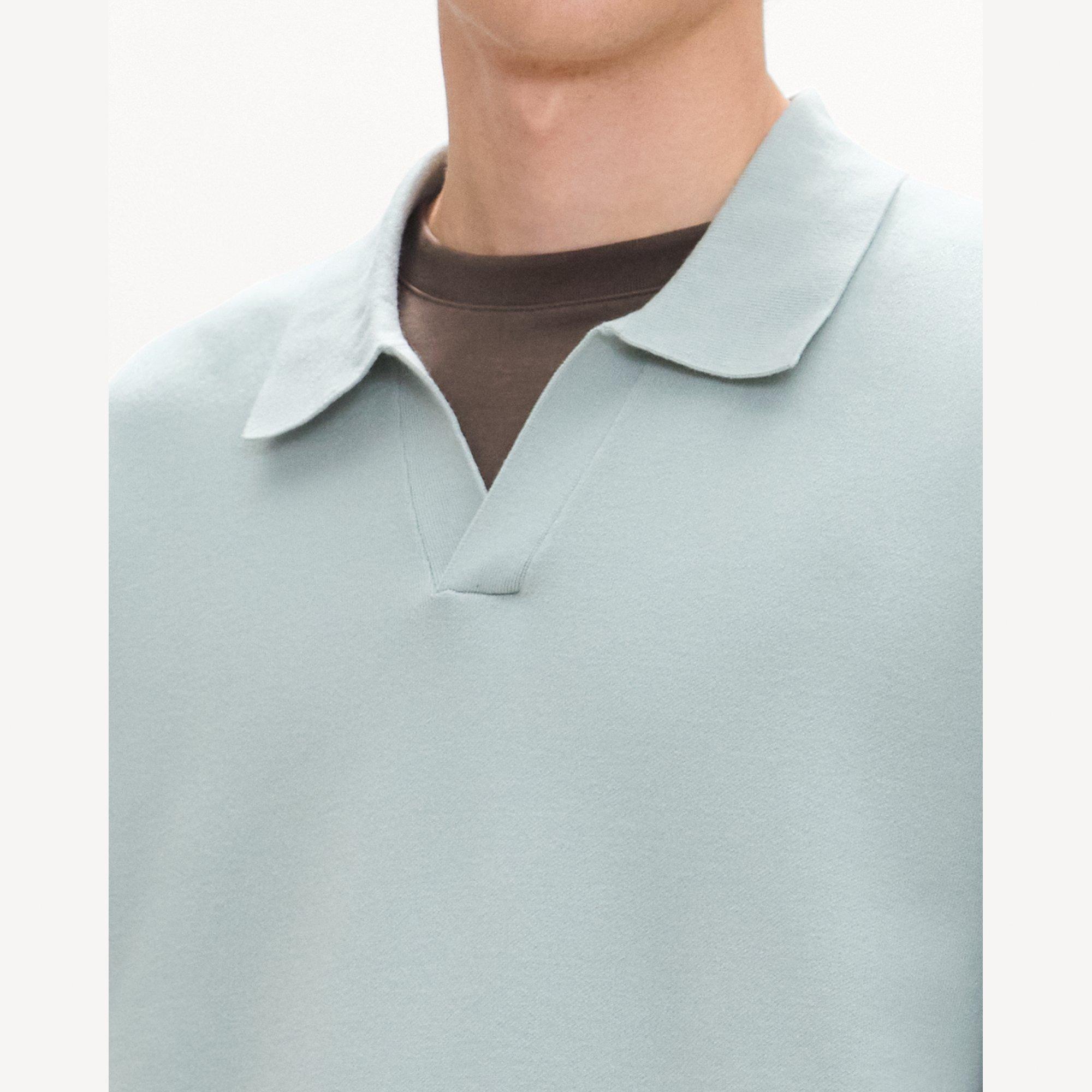 Open Collar Sweater in Light Bilen