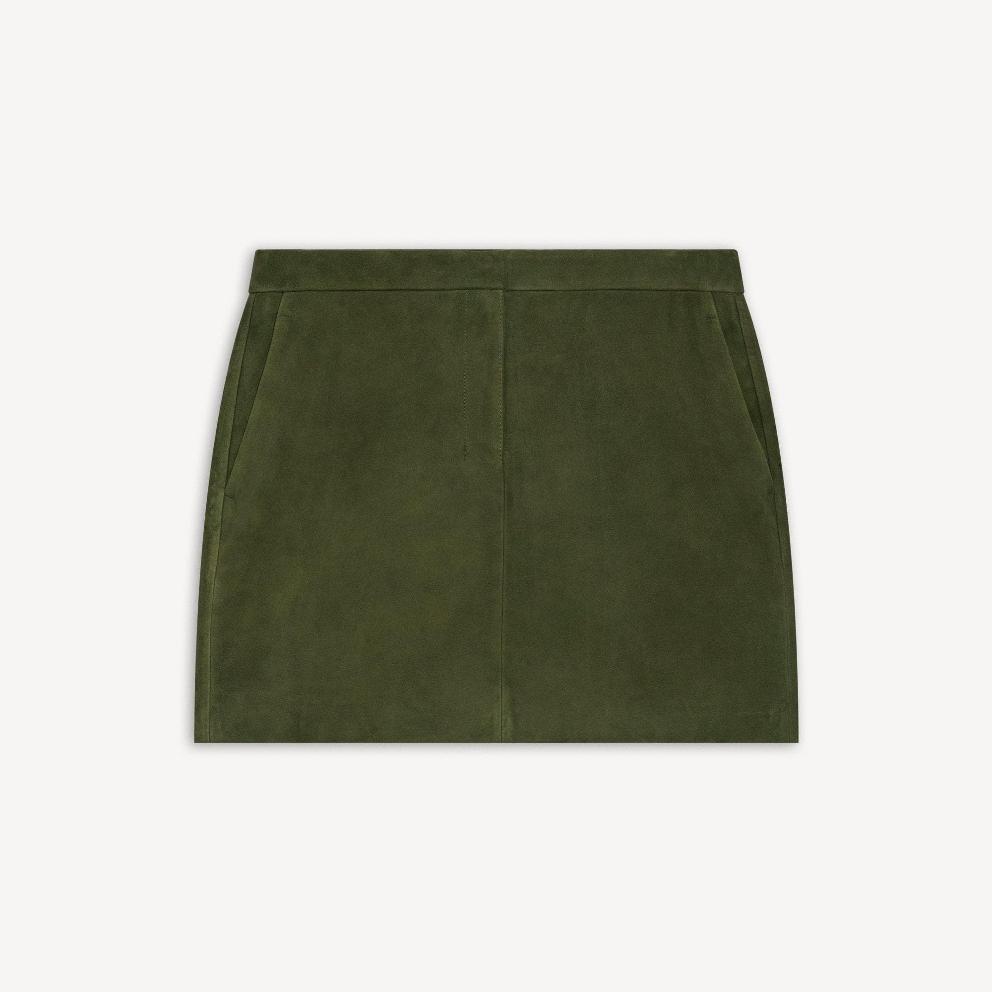 Mini Trouser Skirt in Suede