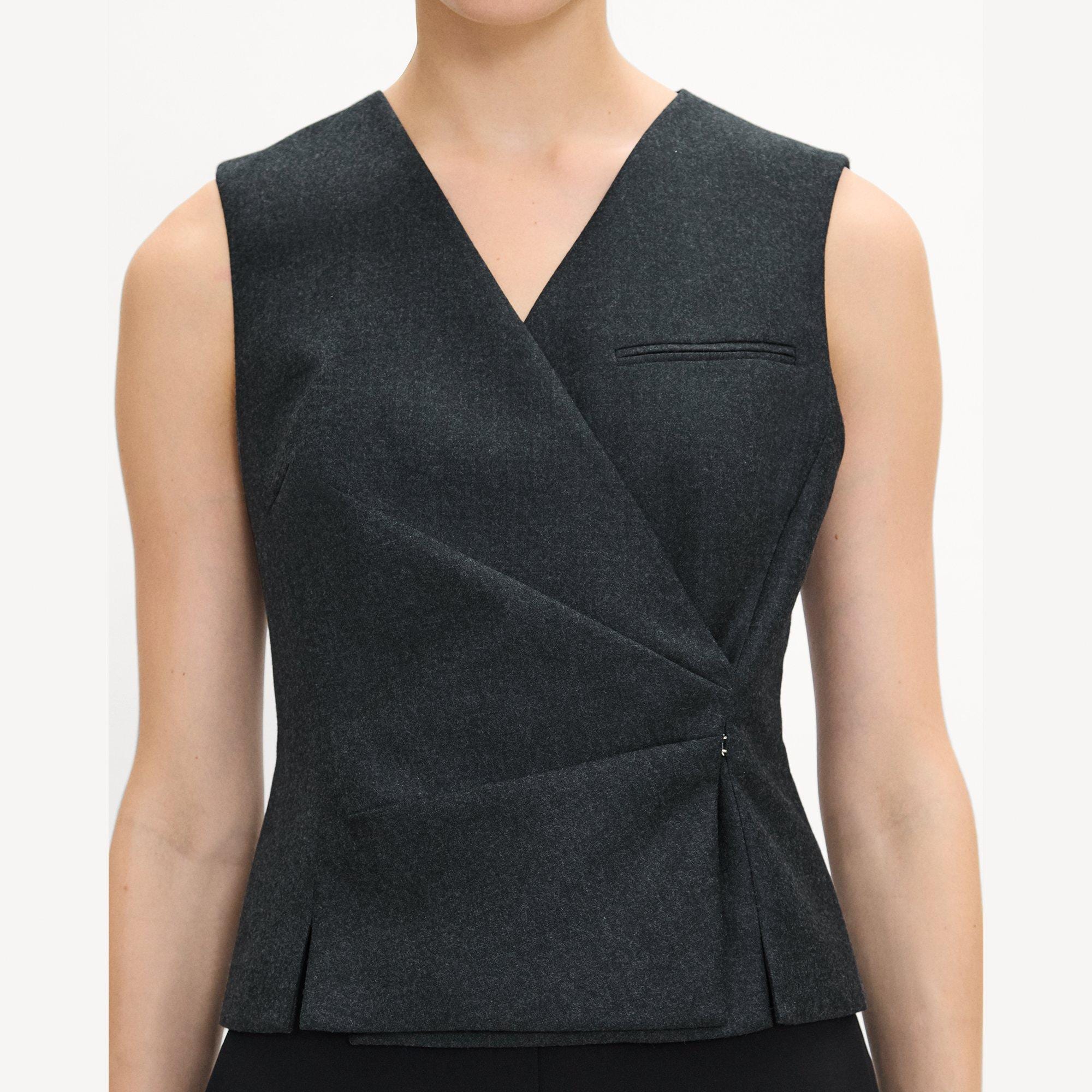 Wrap Vest in Sleek Flannel