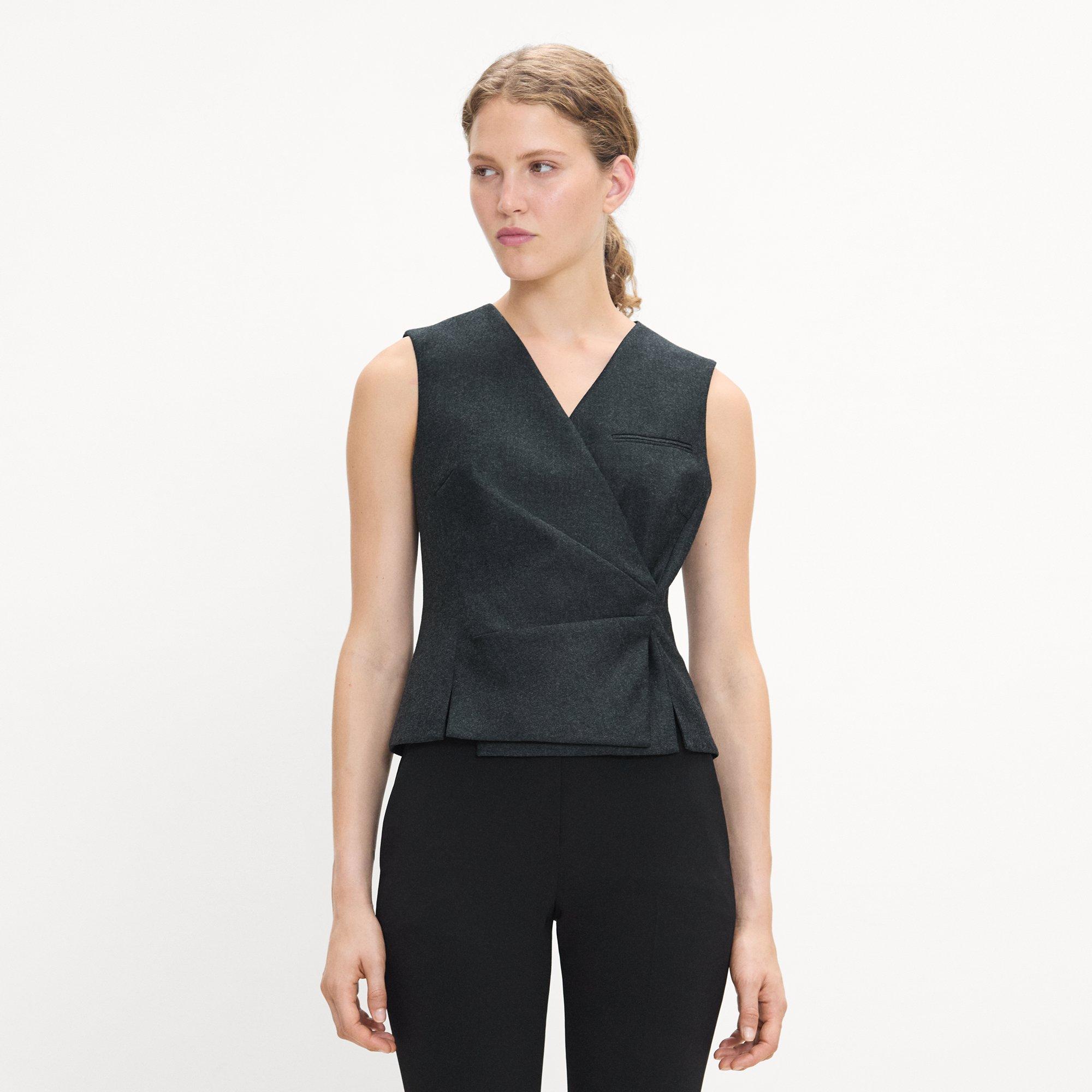 Wrap Vest in Sleek Flannel