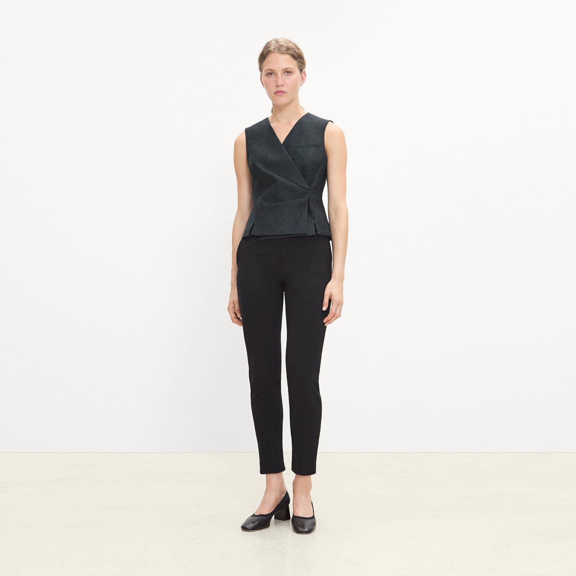 Wrap Vest in Sleek Flannel