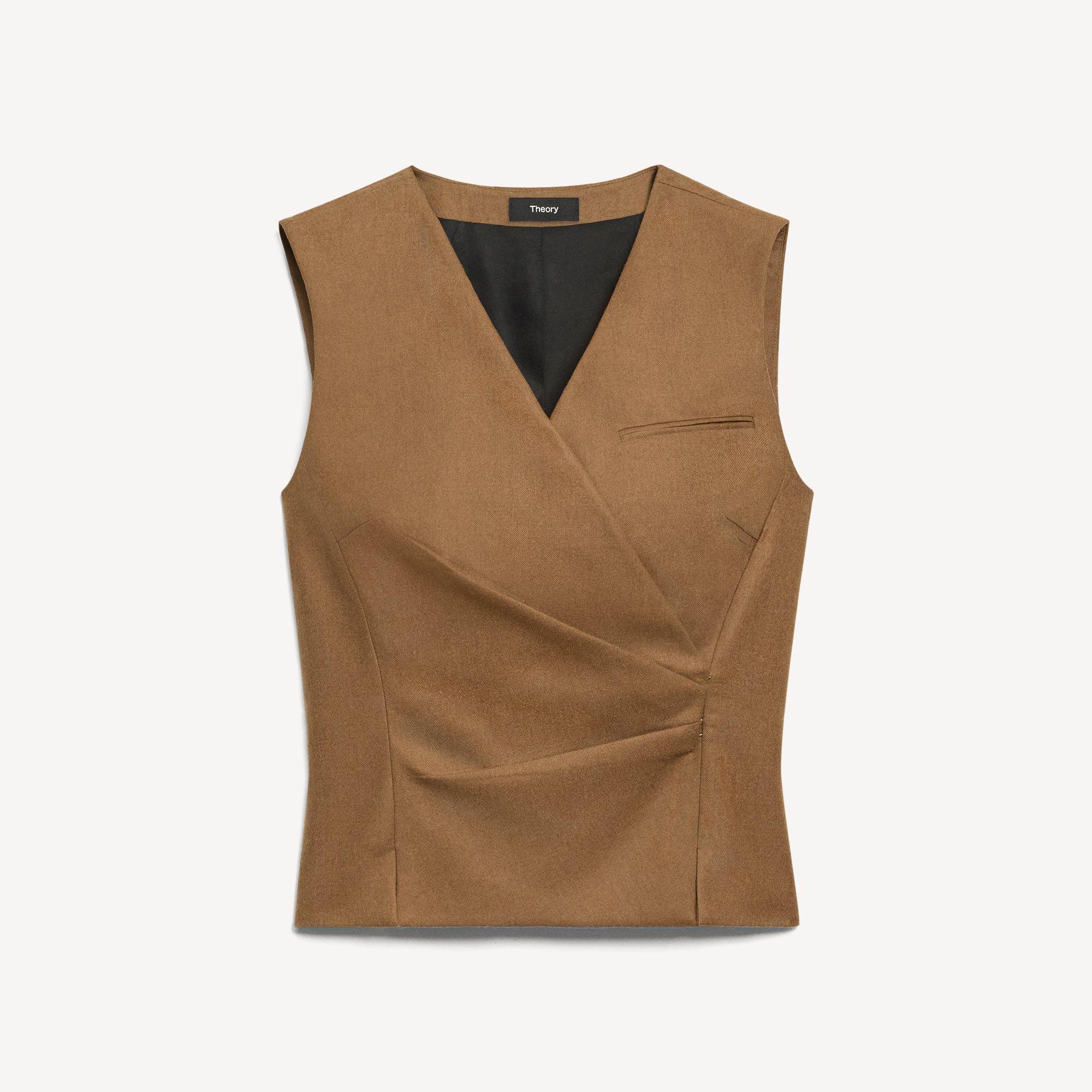 Wrap Vest in Sleek Flannel