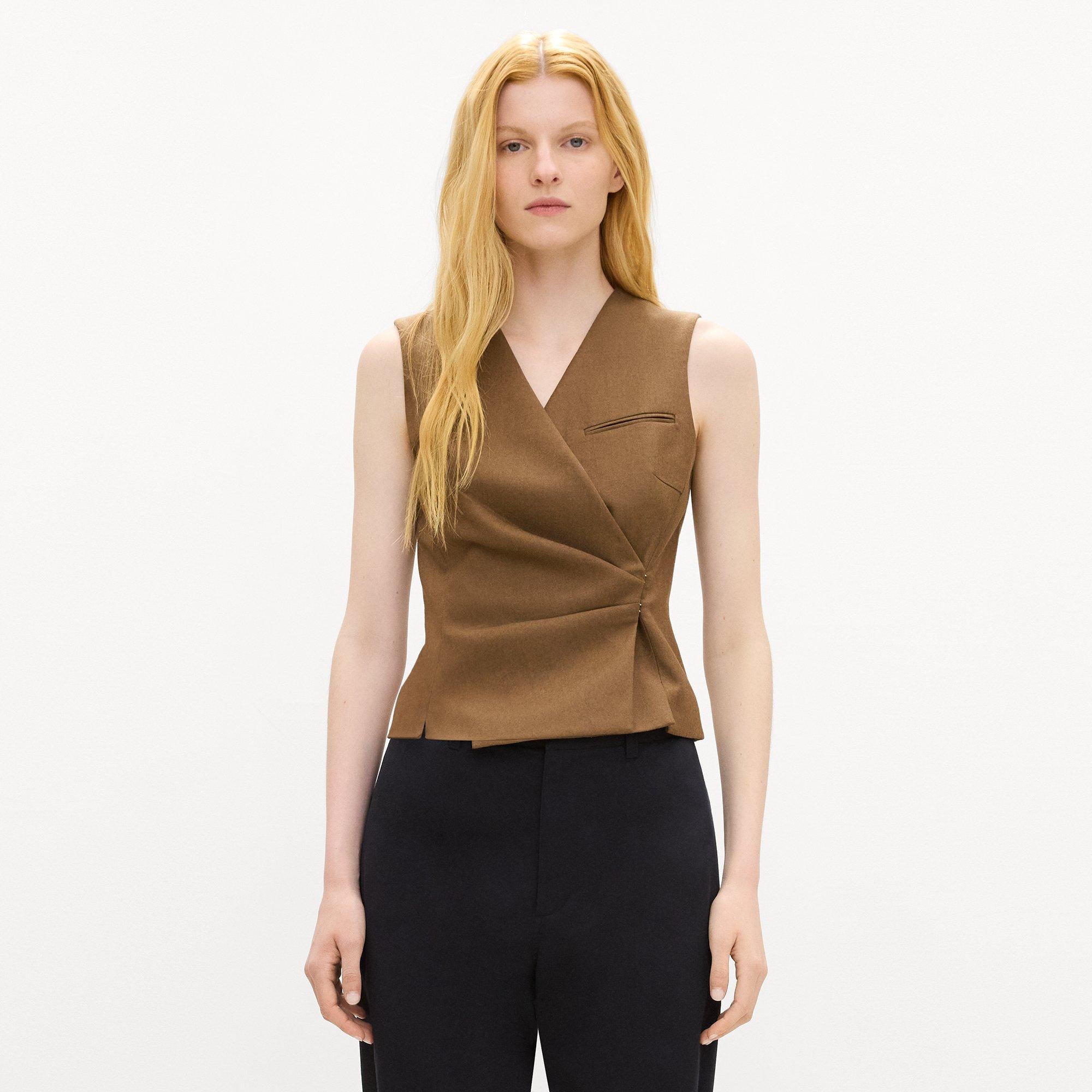 Wrap Vest in Sleek Flannel