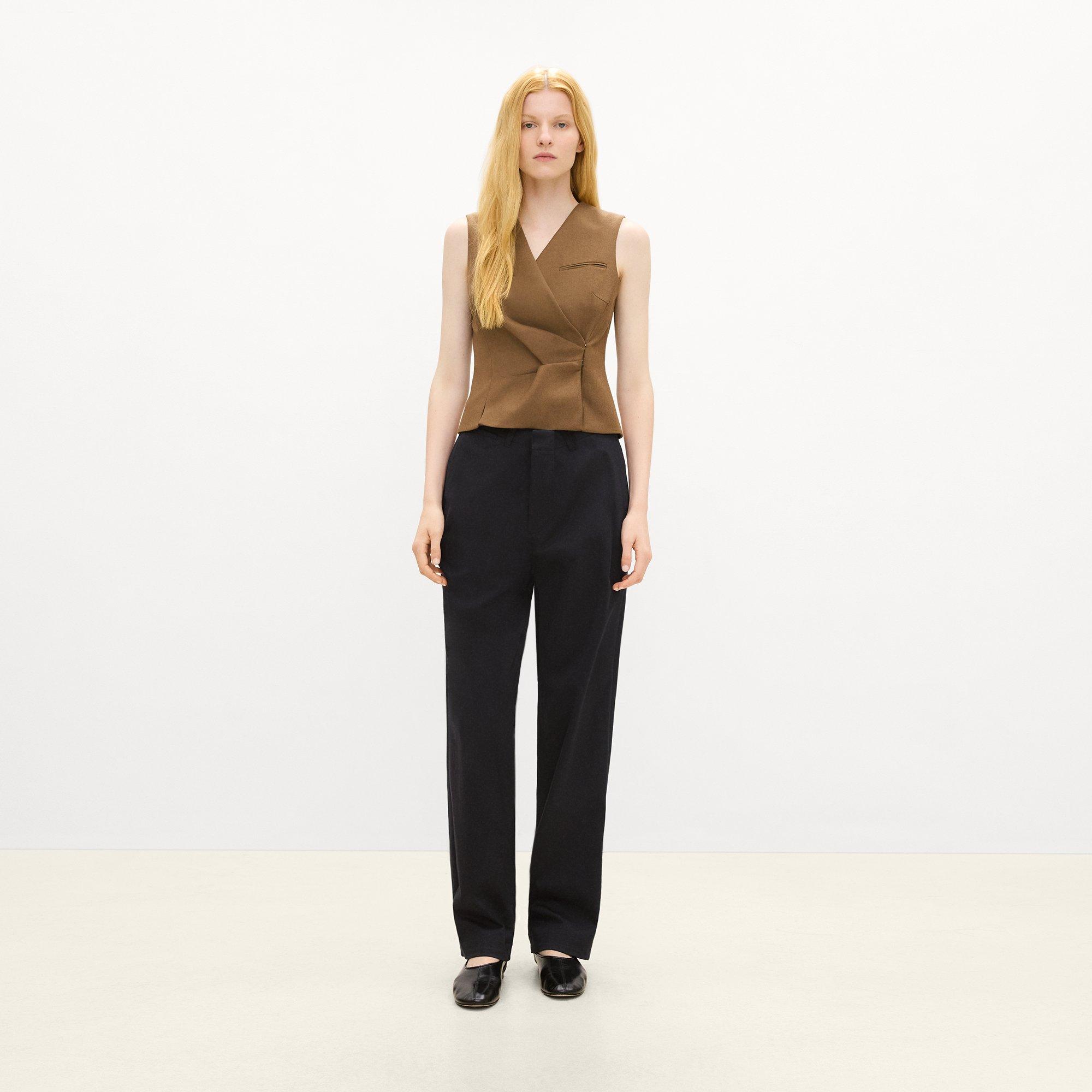 Wrap Vest in Sleek Flannel