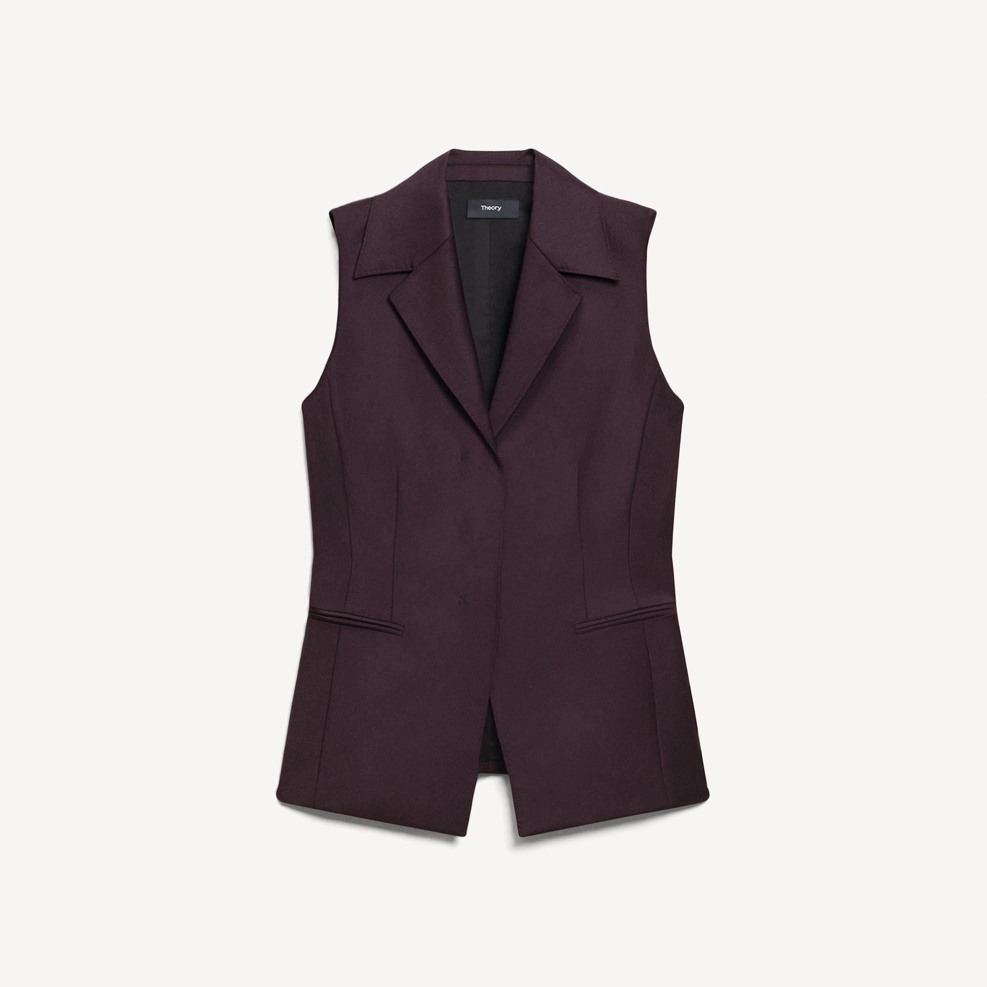 Slim Three-Button Vest in Sleek Flannel