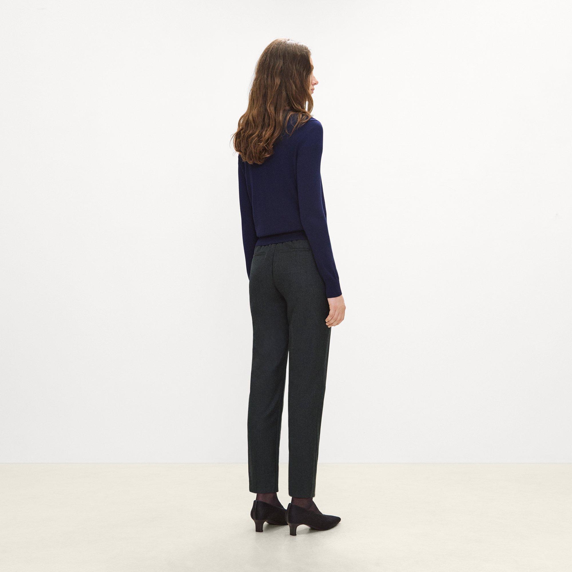 Marcee Cropped Pull-On Pant in Sleek Flannel