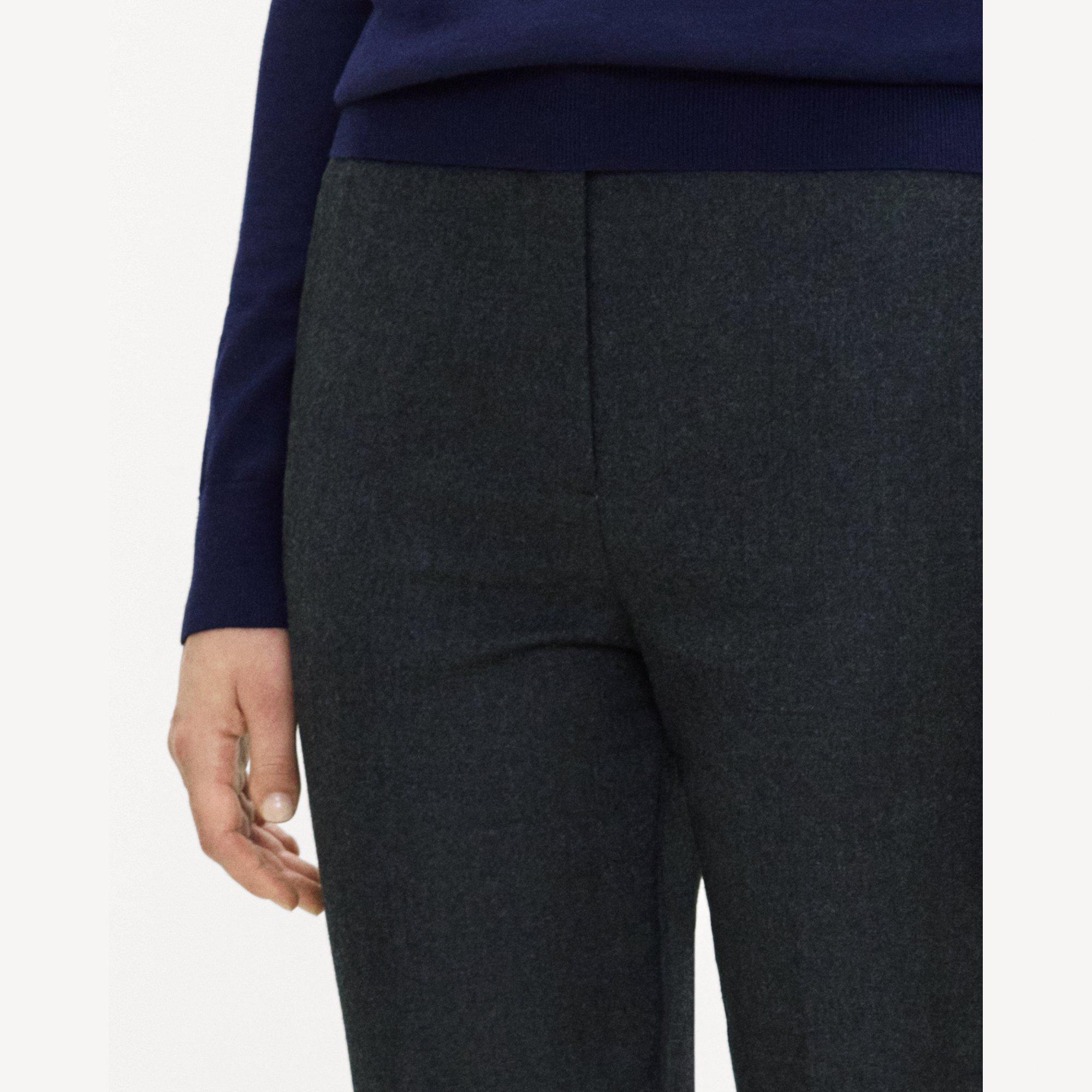 Marcee Cropped Pull-On Pant in Sleek Flannel