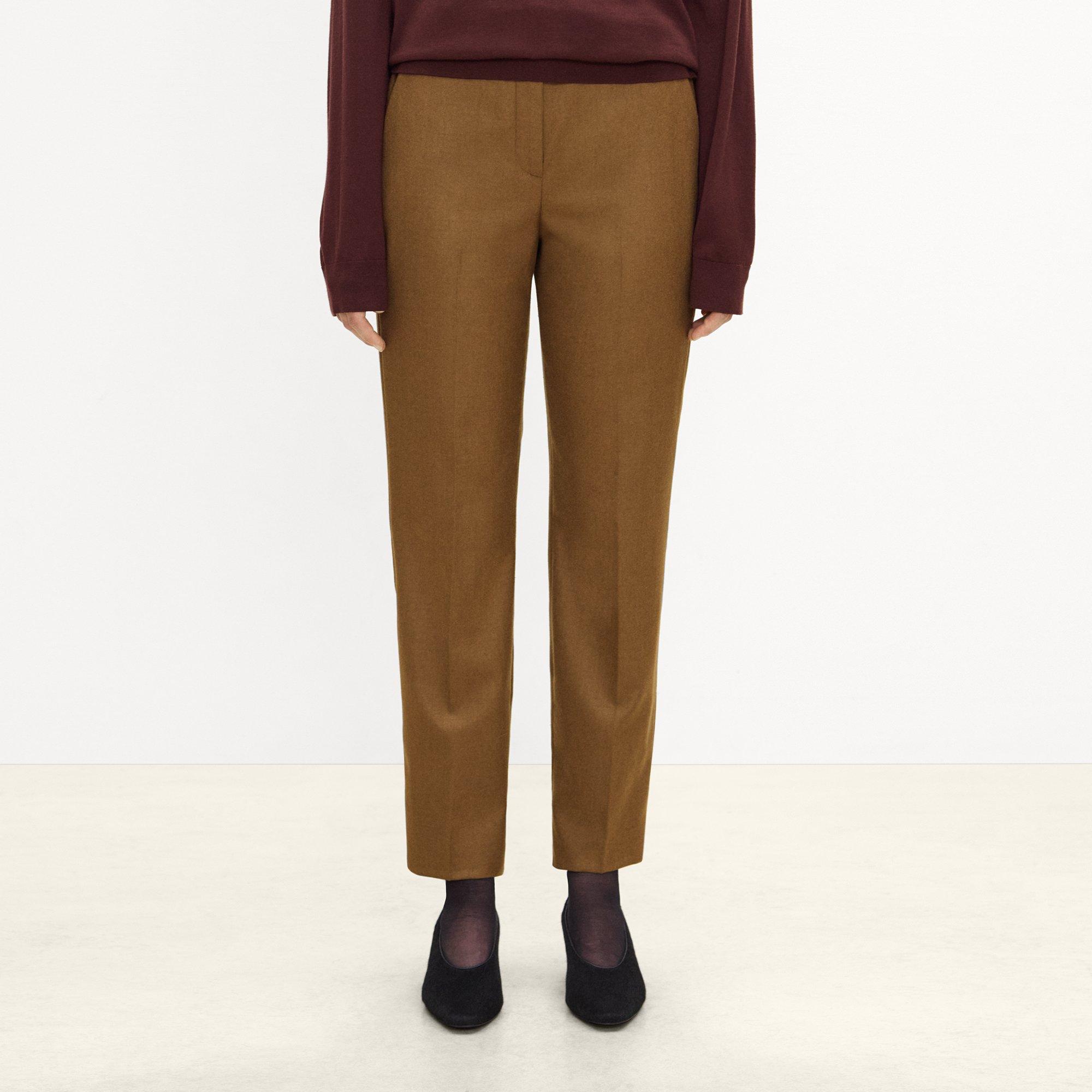 Marcee Cropped Pull-On Pant in Sleek Flannel