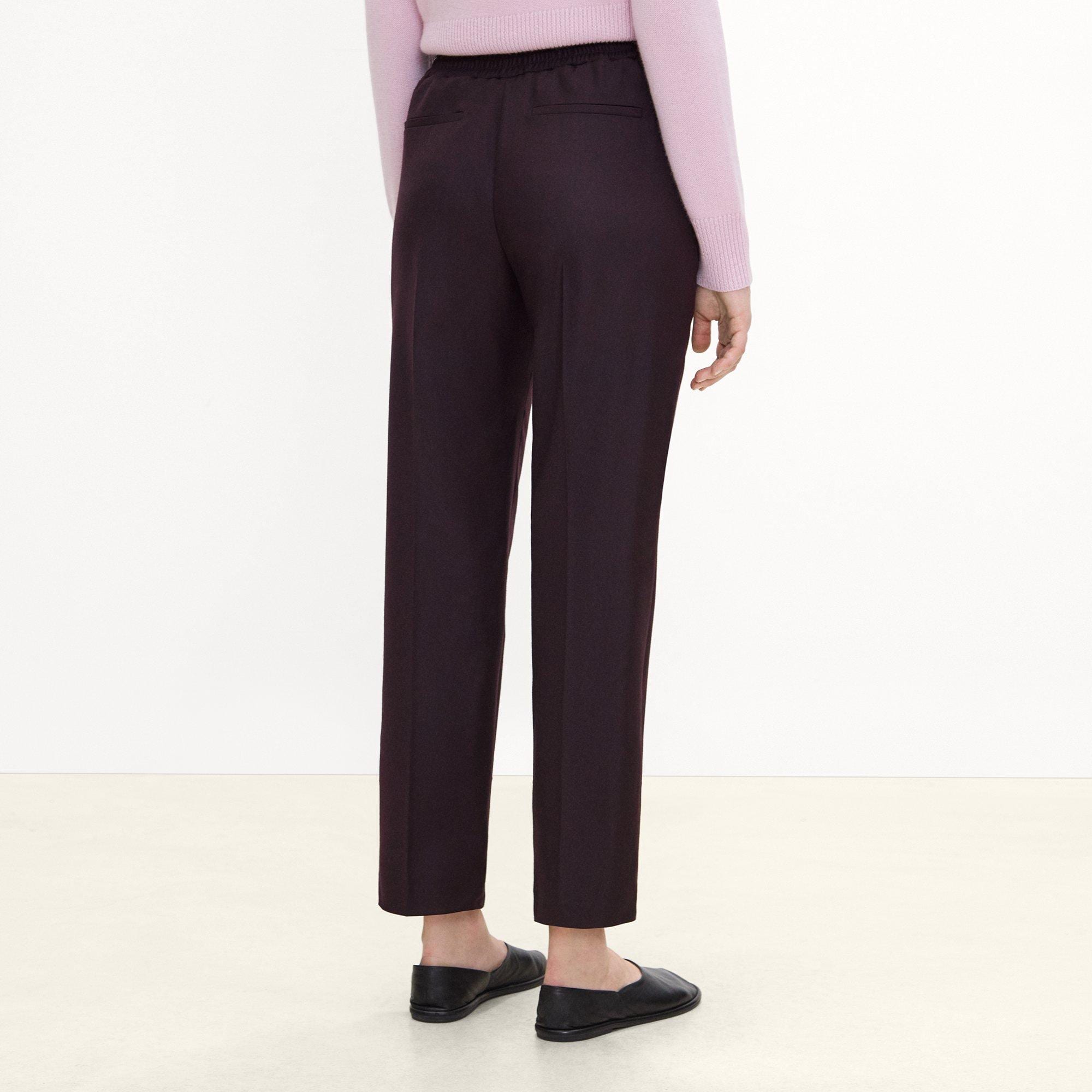 Marcee Cropped Pull-On Pant in Sleek Flannel