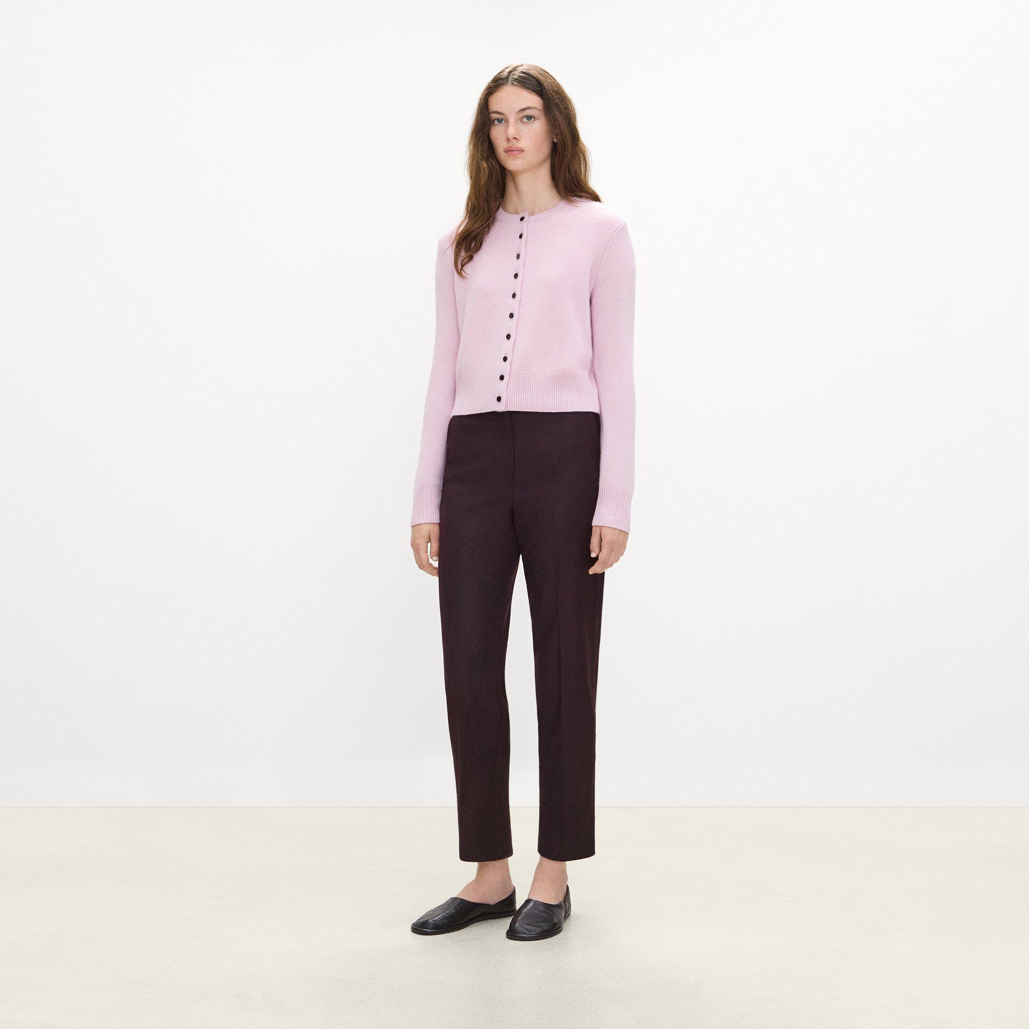 Marcee Cropped Pull-On Pant in Sleek Flannel