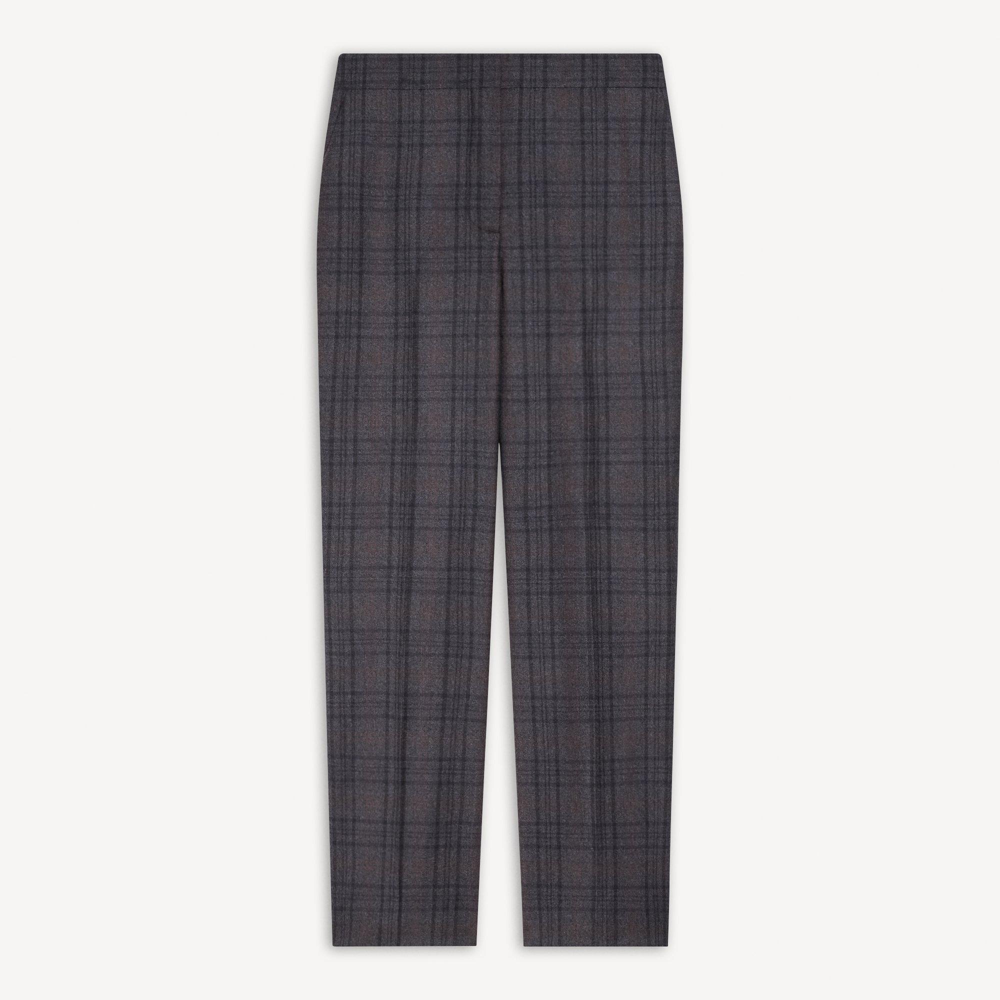 Marcee Cropped Pull-On Pant in Plaid Sleek Flannel