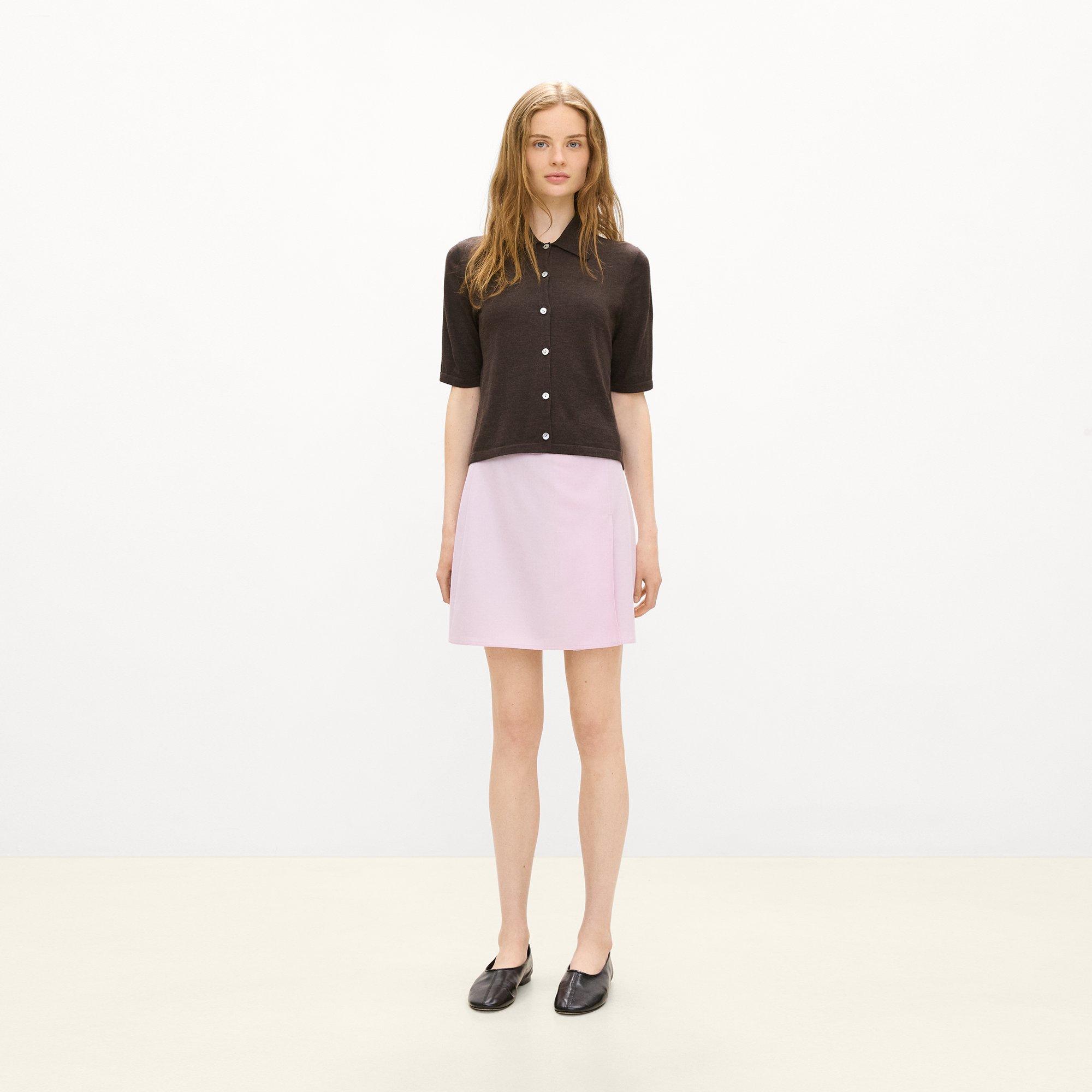 A-Line Mini Skirt in Sleek Flannel
