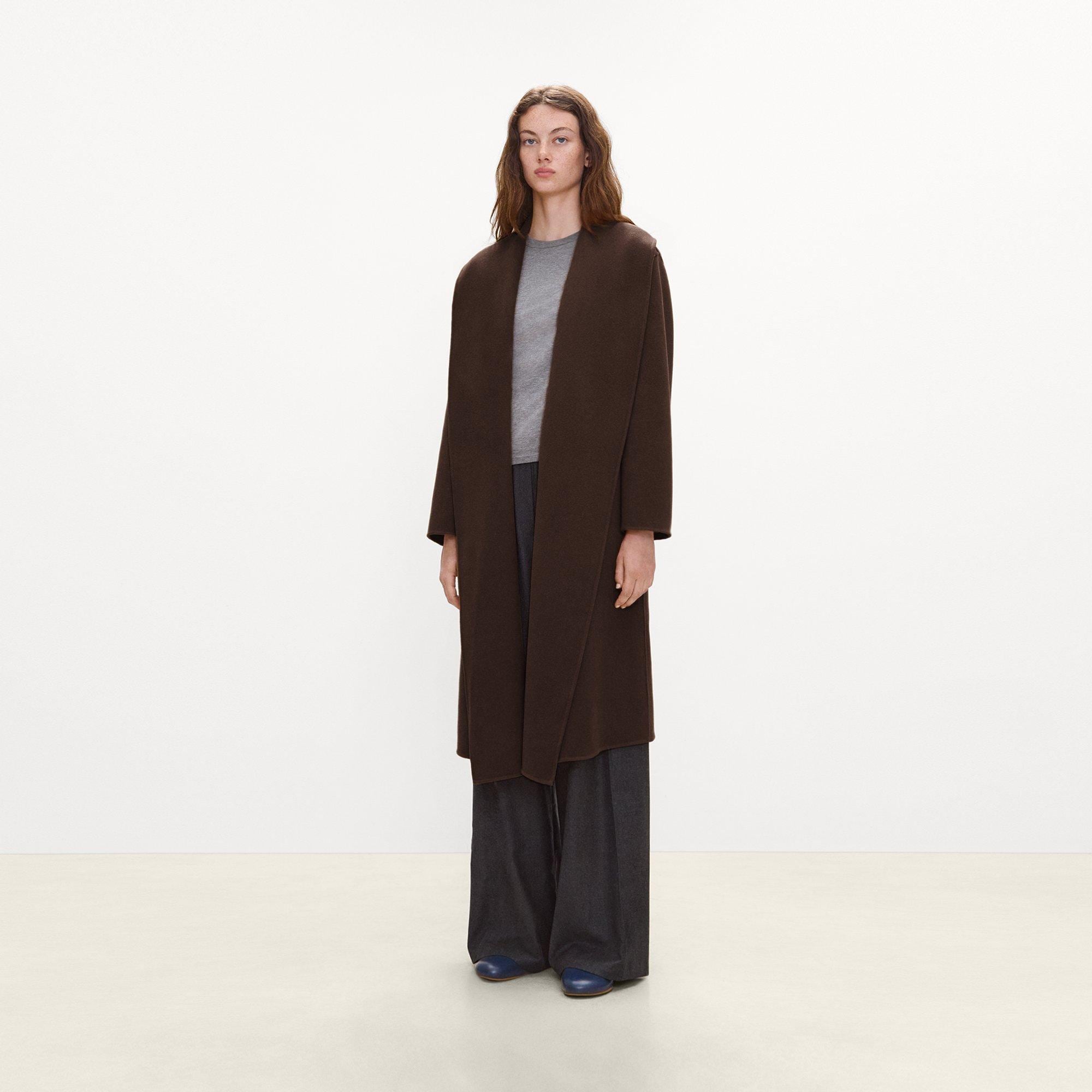Shawl Collar Coat in Double-Face Wool-Cashmere