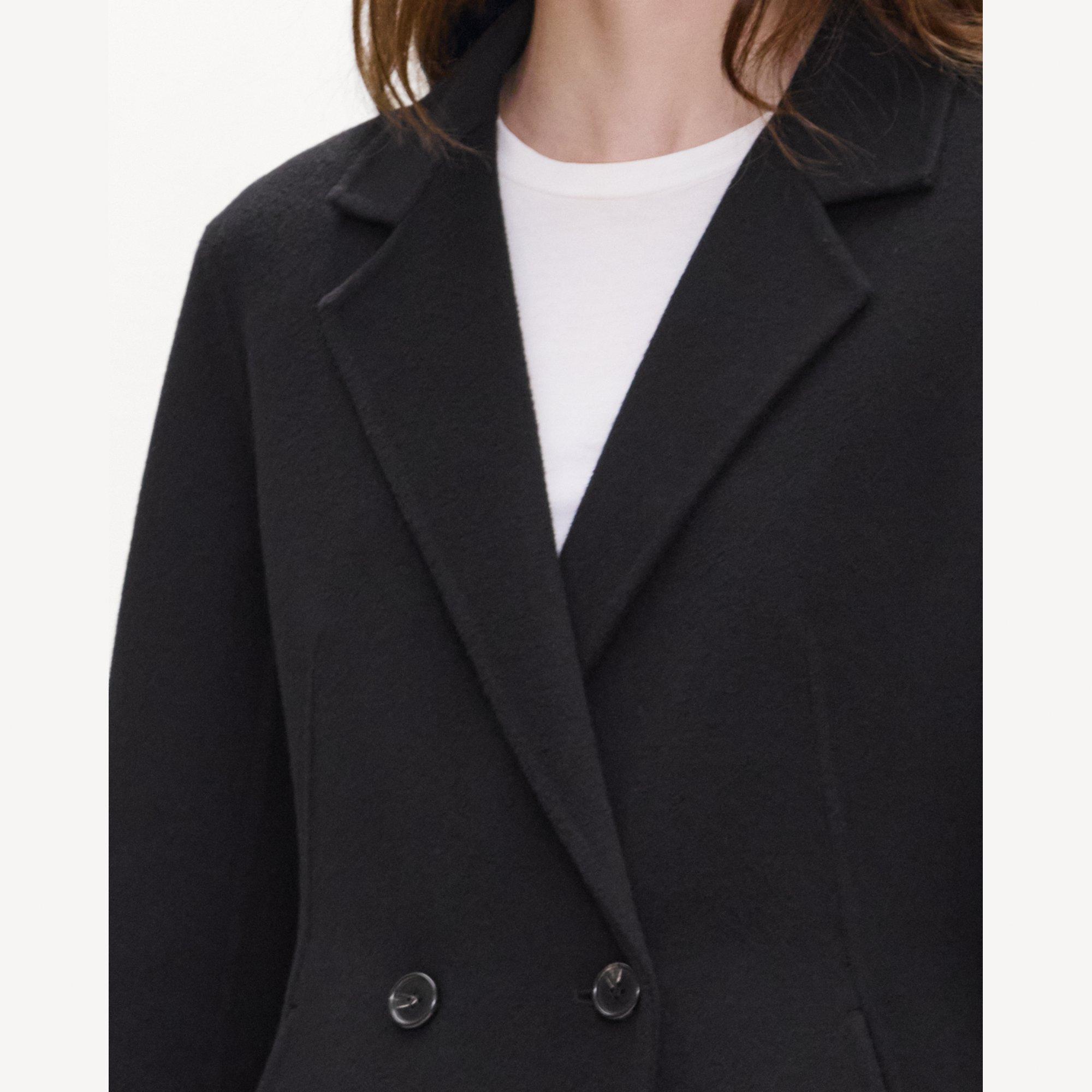 Peplum Double-Breasted Blazer in Double-Face Wool-Cashmere