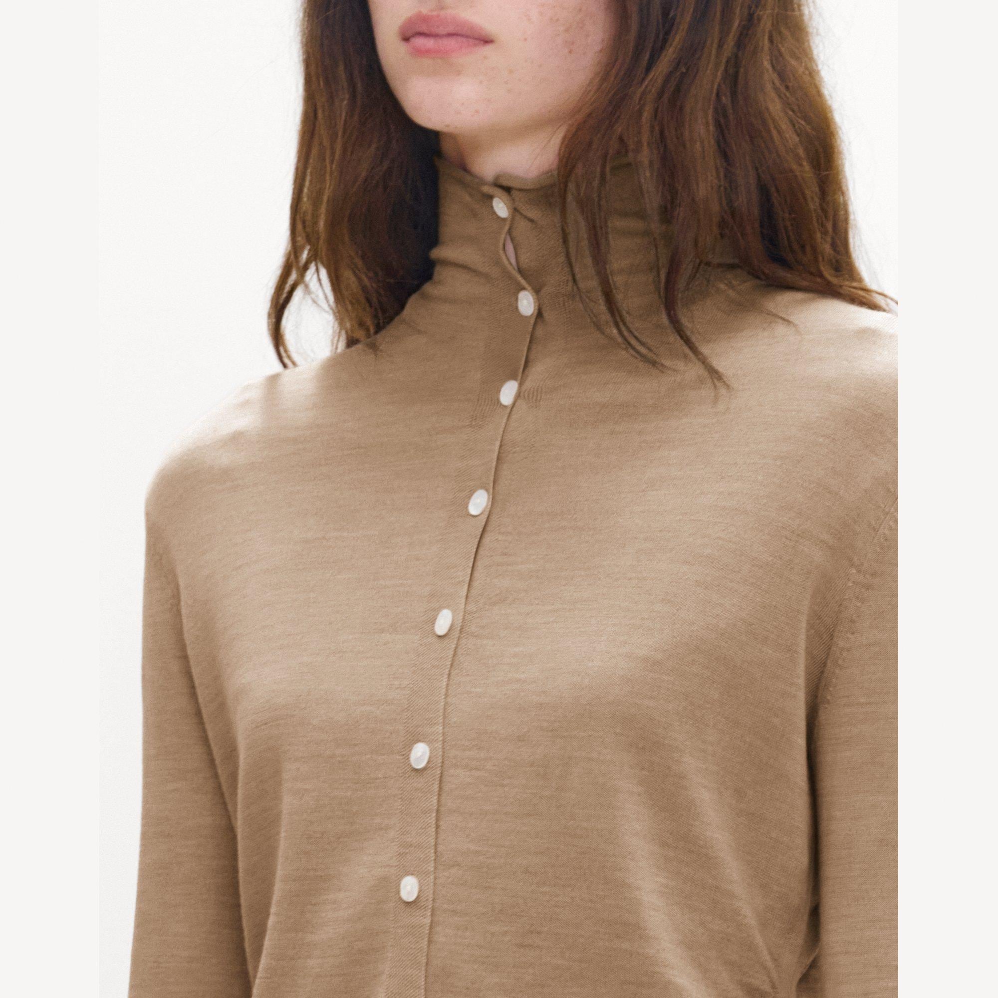 Turtleneck Cardigan in Regal Wool