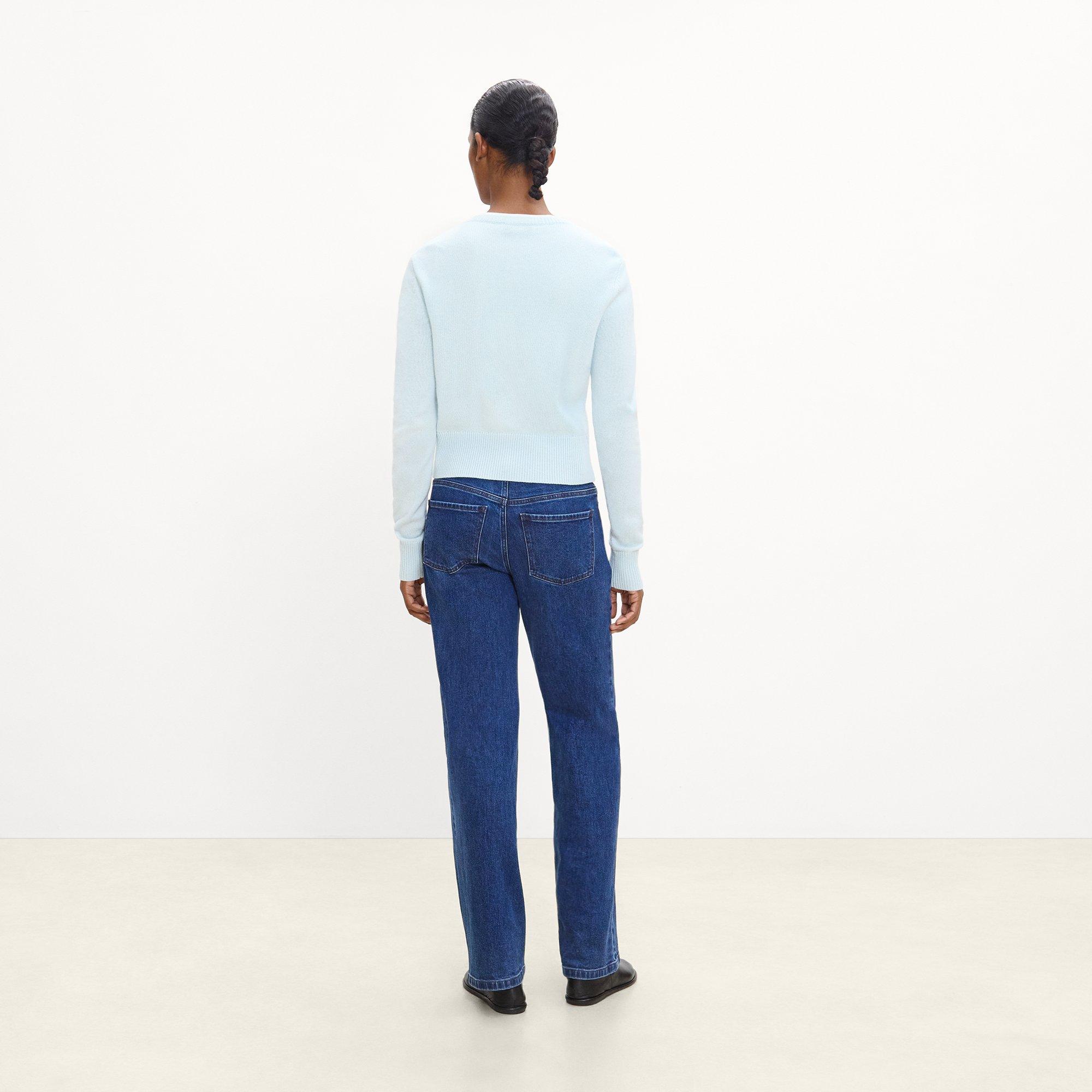 Crewneck Button-Up Cardigan in Cashmere