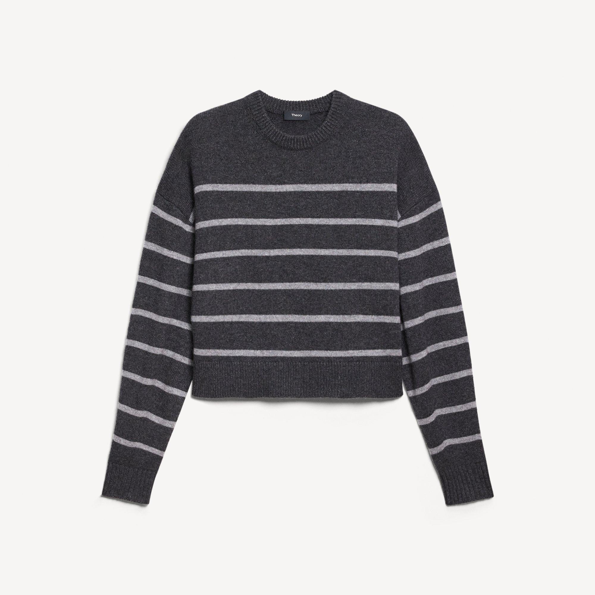 Striped Crewneck Sweater in Cashmere