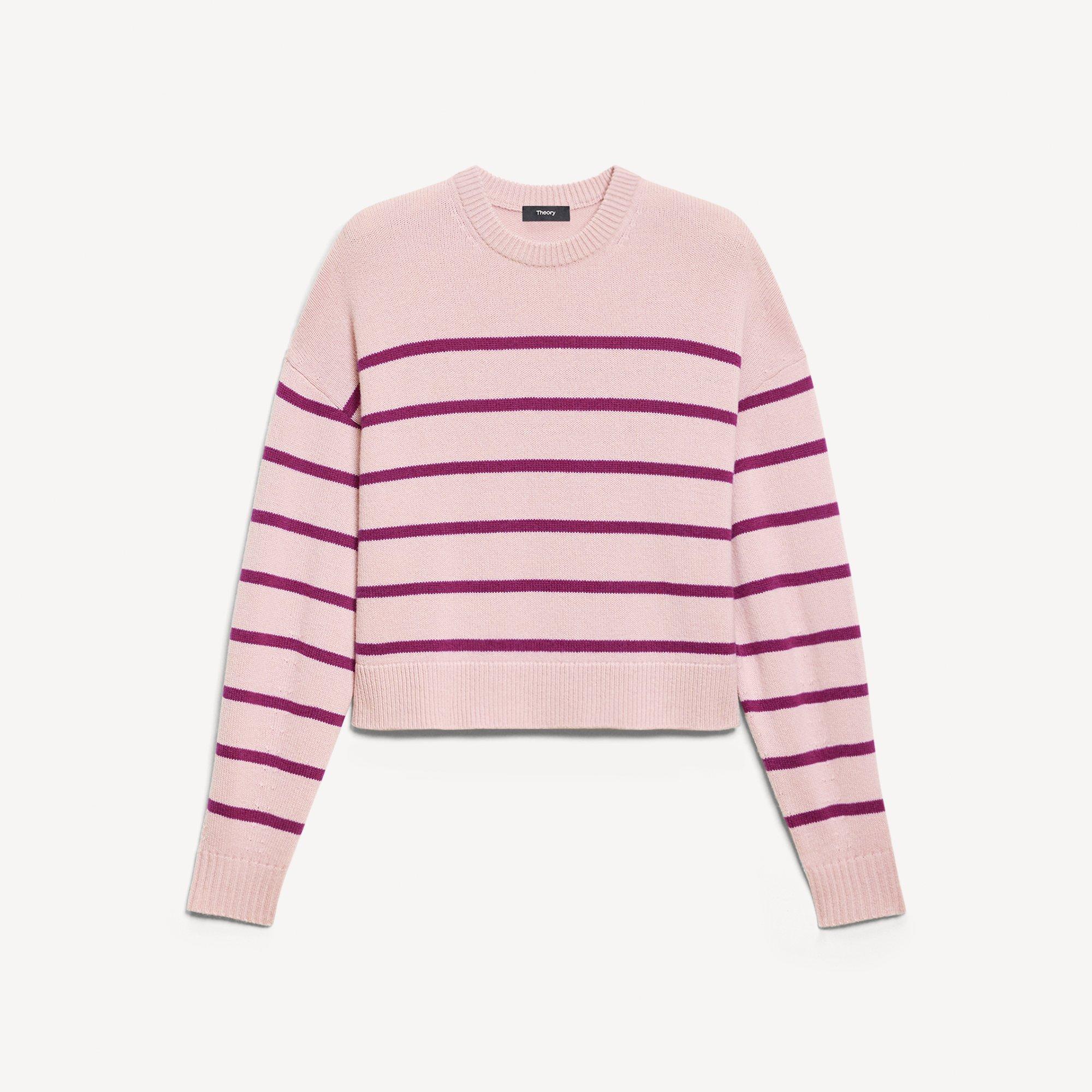 Striped Crewneck Sweater in Cashmere