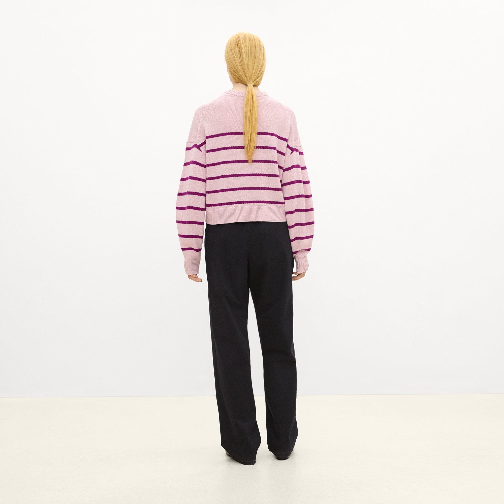 Striped Crewneck Sweater in Cashmere