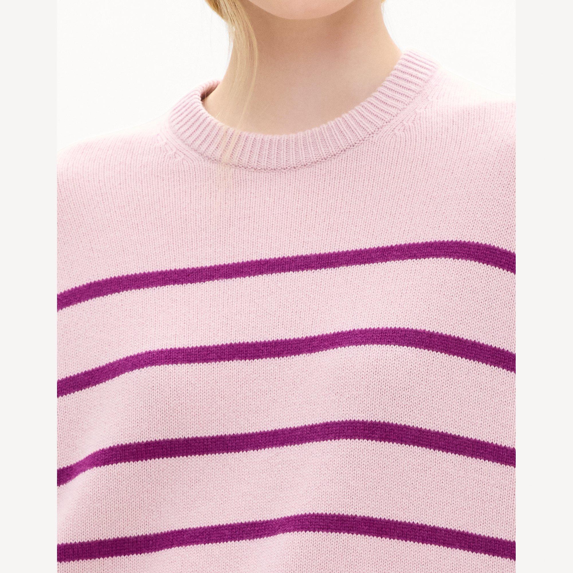 Striped Crewneck Sweater in Cashmere
