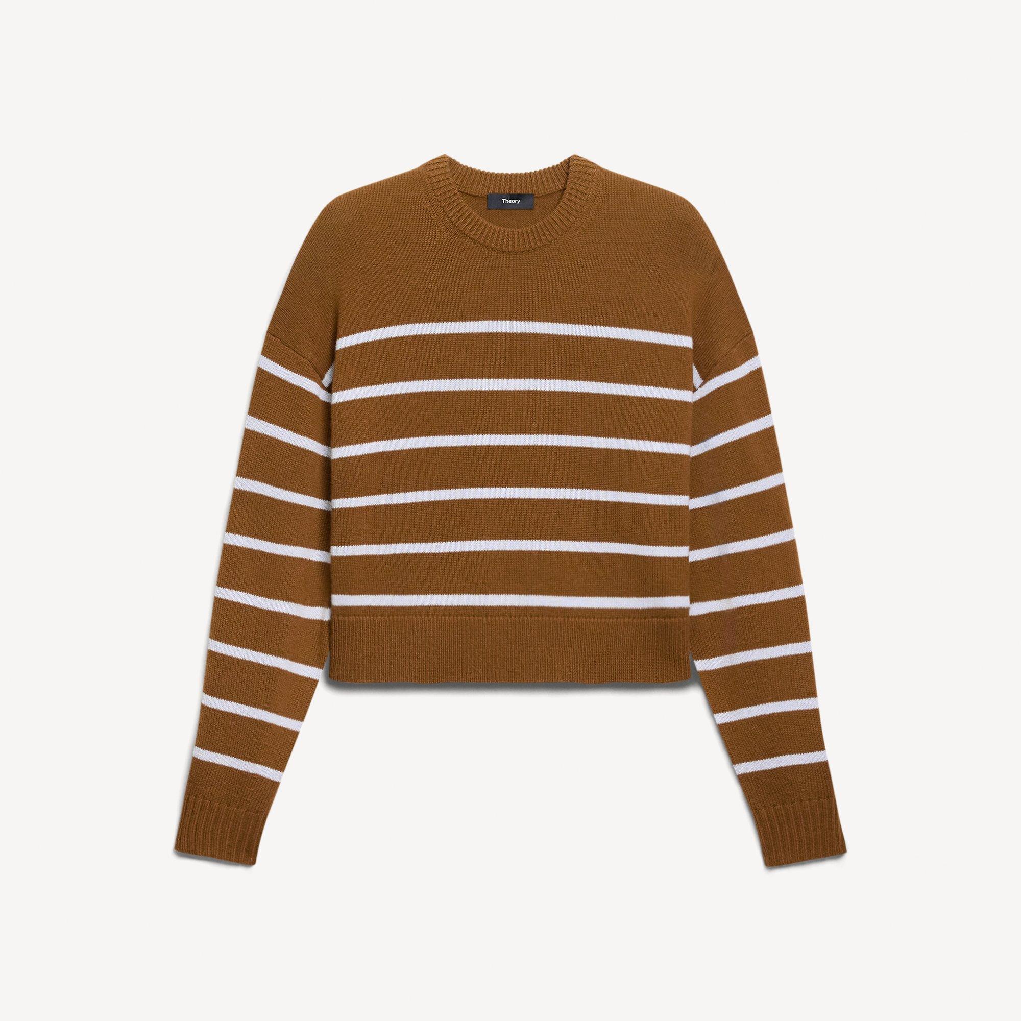 Striped Crewneck Sweater in Cashmere