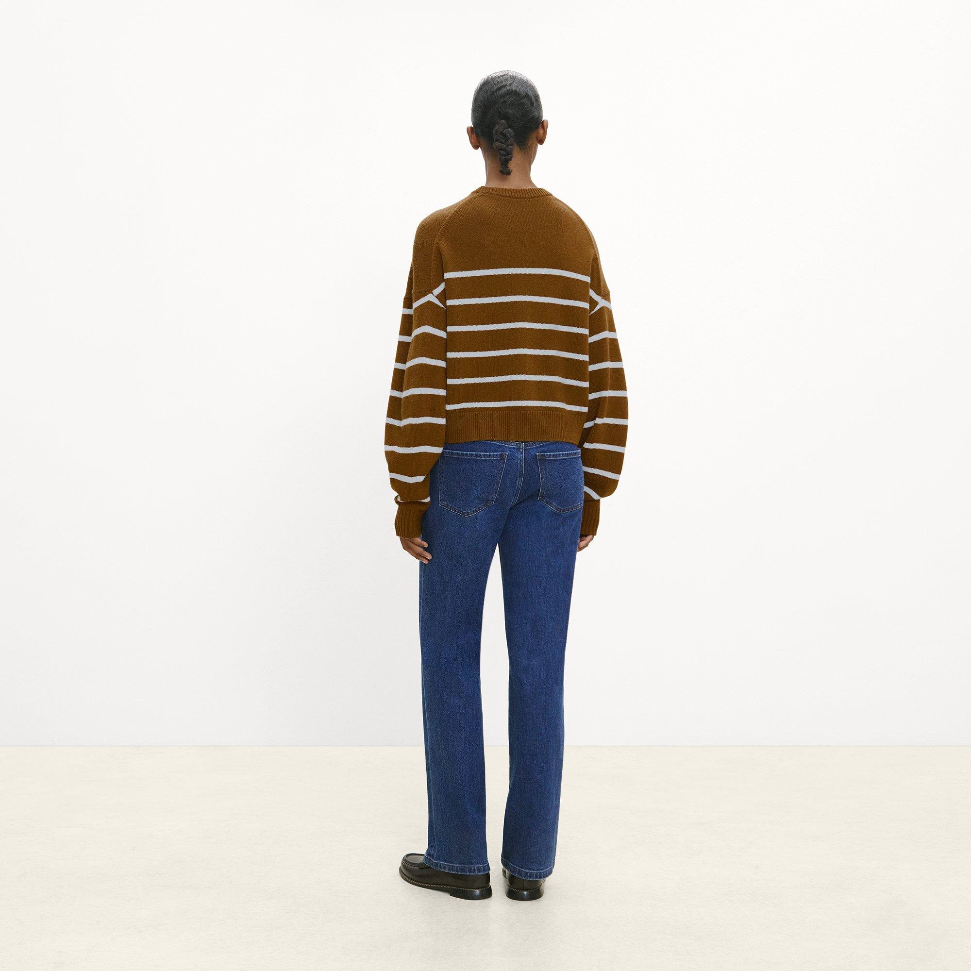 Striped Crewneck Sweater in Cashmere