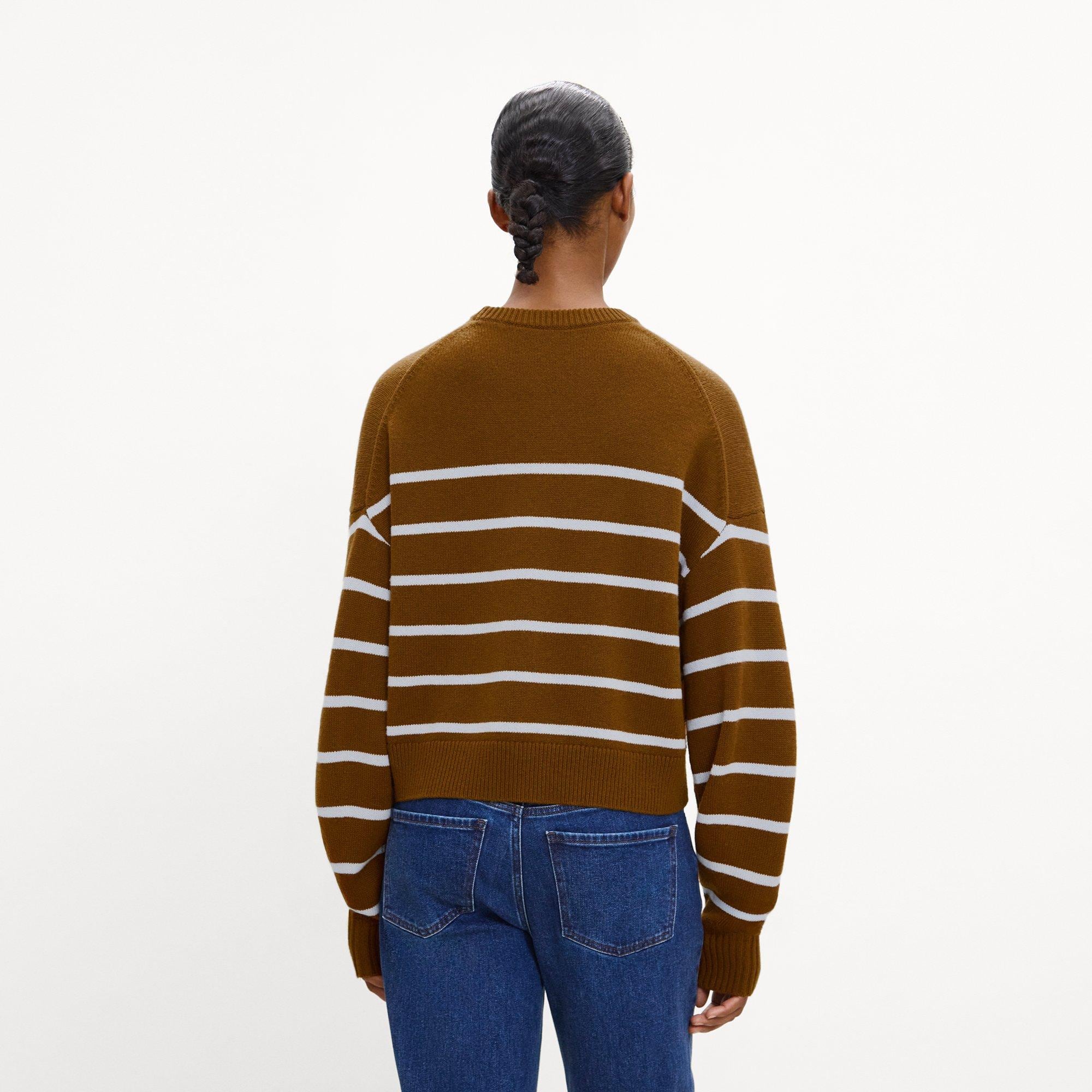 Striped Crewneck Sweater in Cashmere