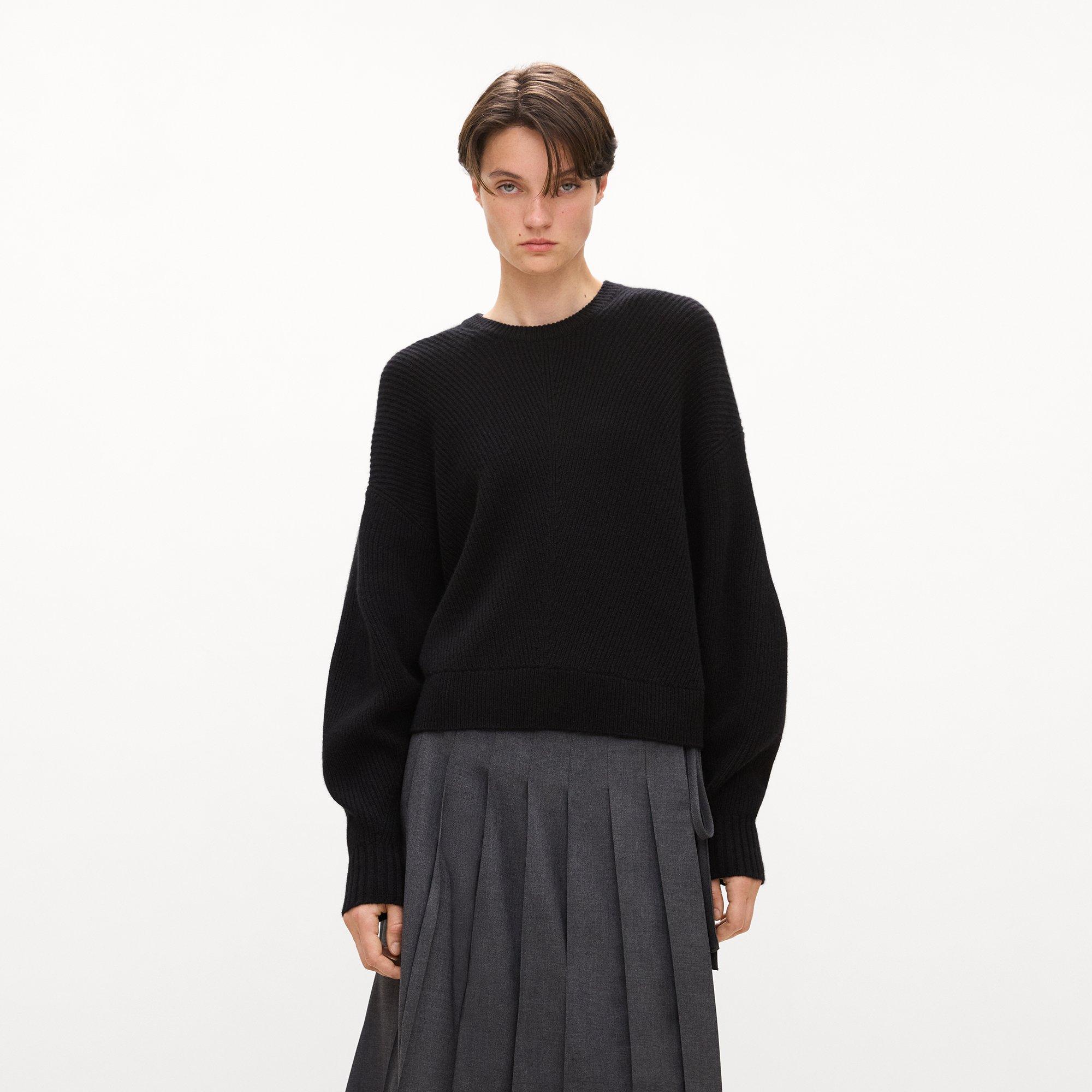 Textured Crewneck Sweater in Cashmere