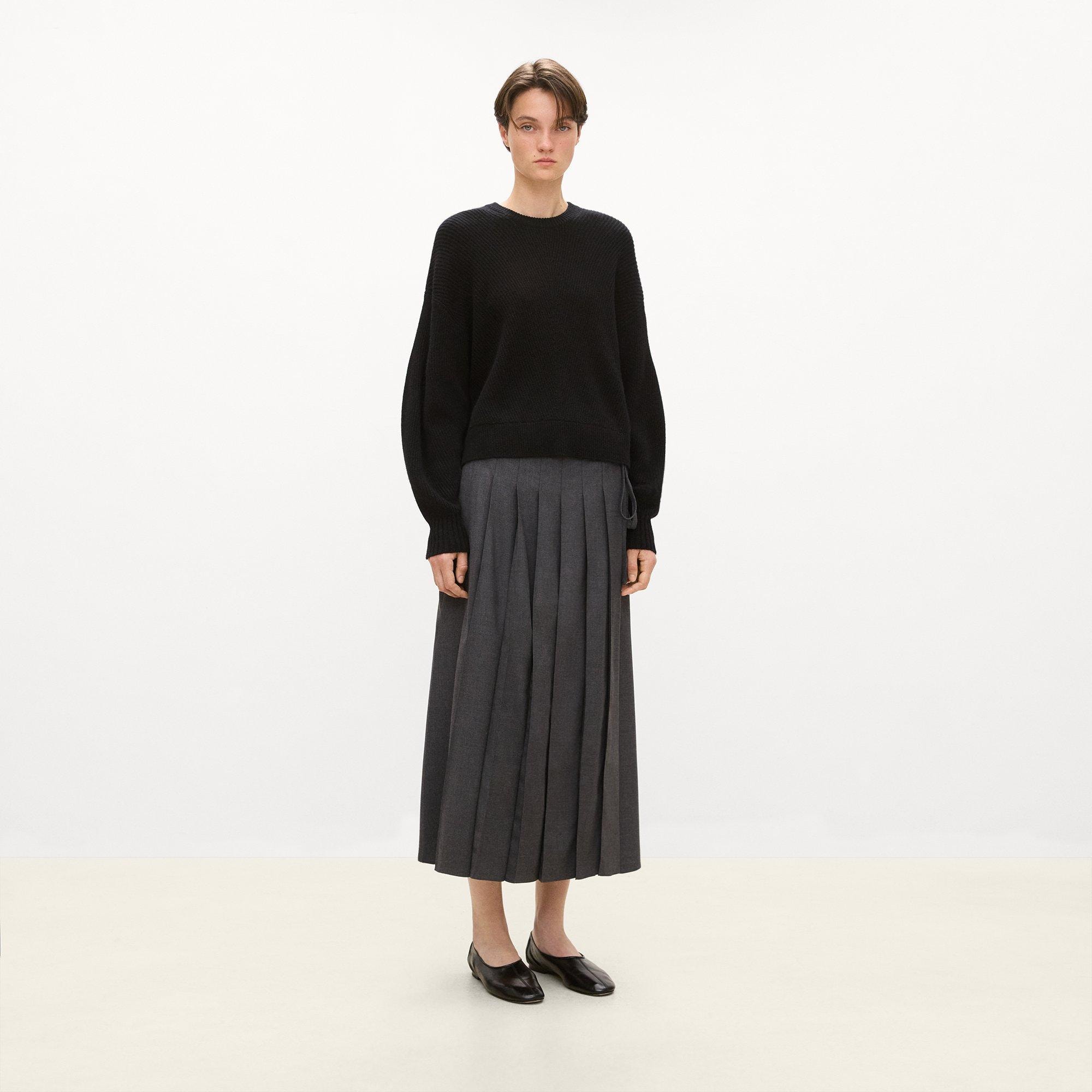 Textured Crewneck Sweater in Cashmere