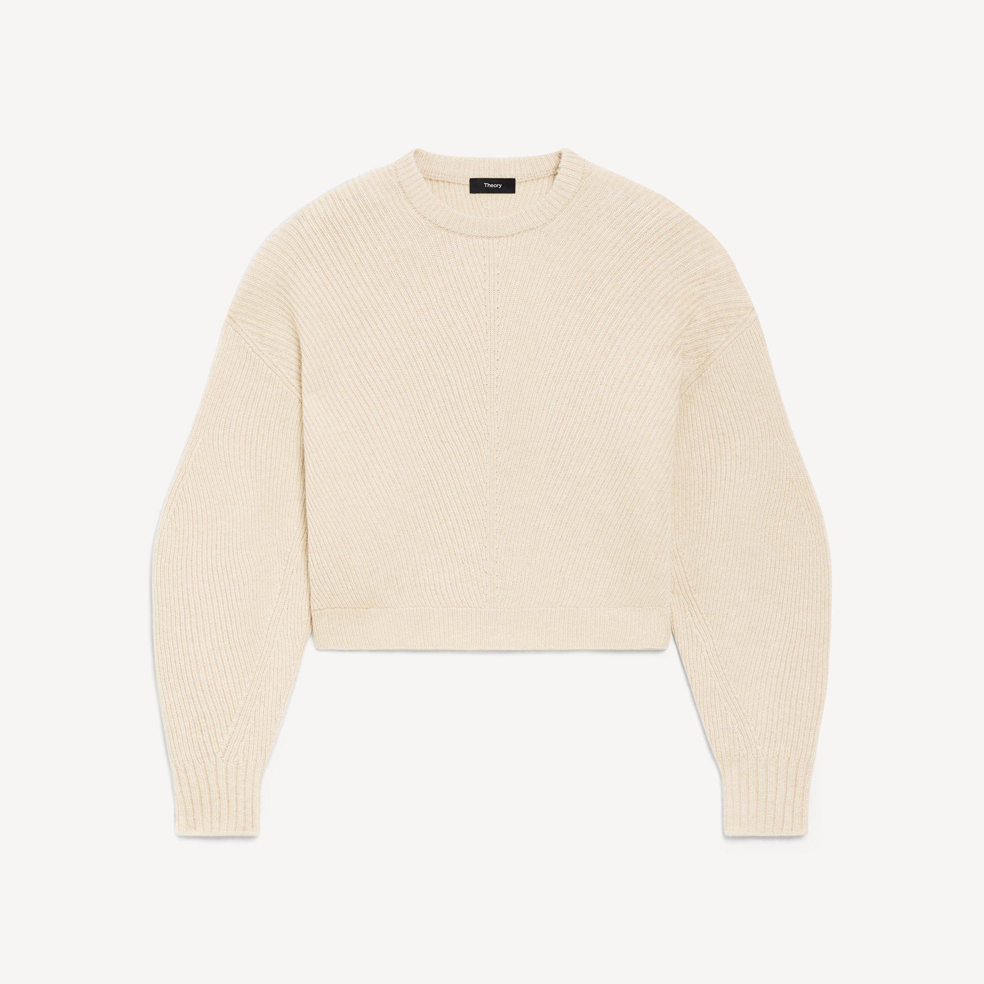 Textured Crewneck Sweater in Cashmere