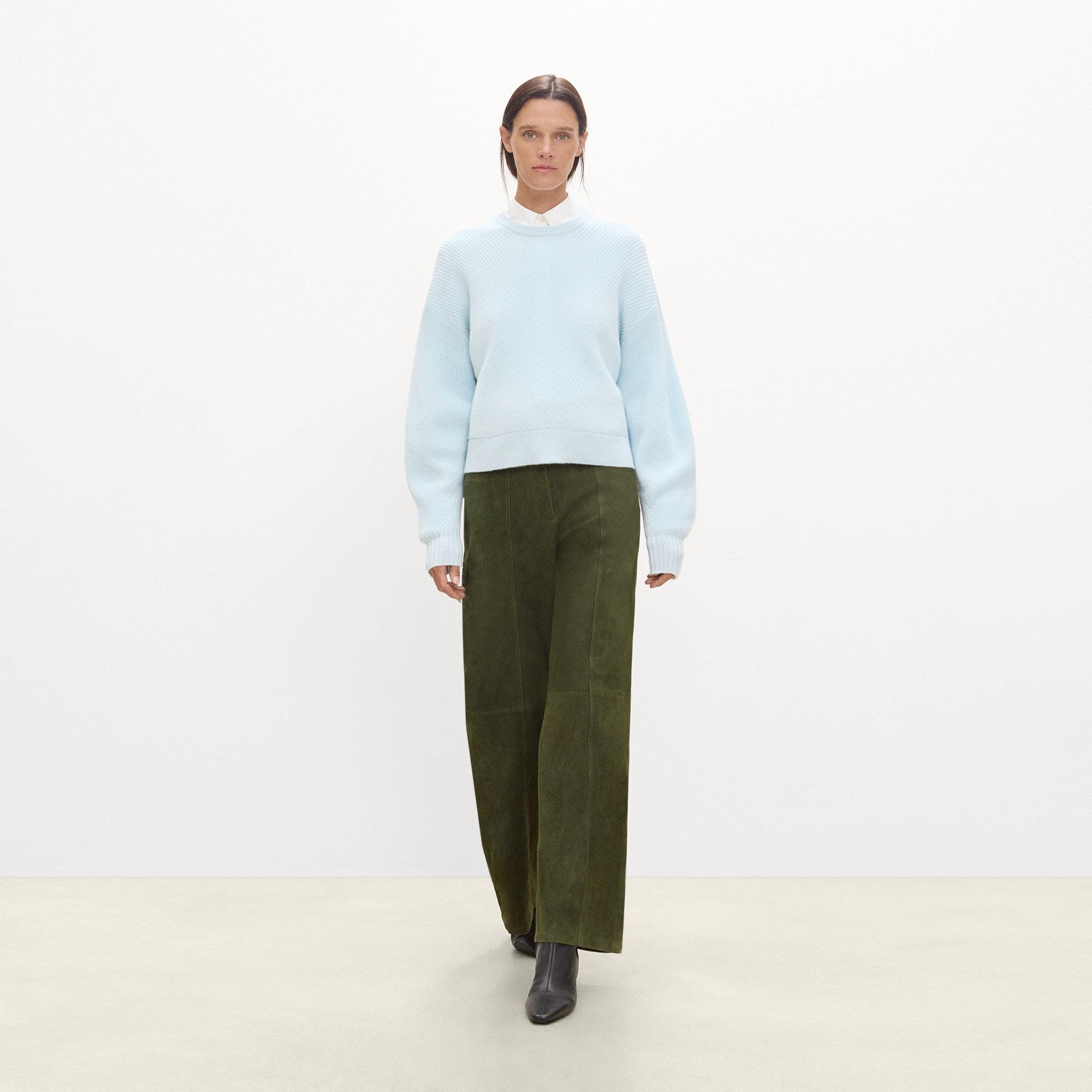 Textured Crewneck Sweater in Cashmere
