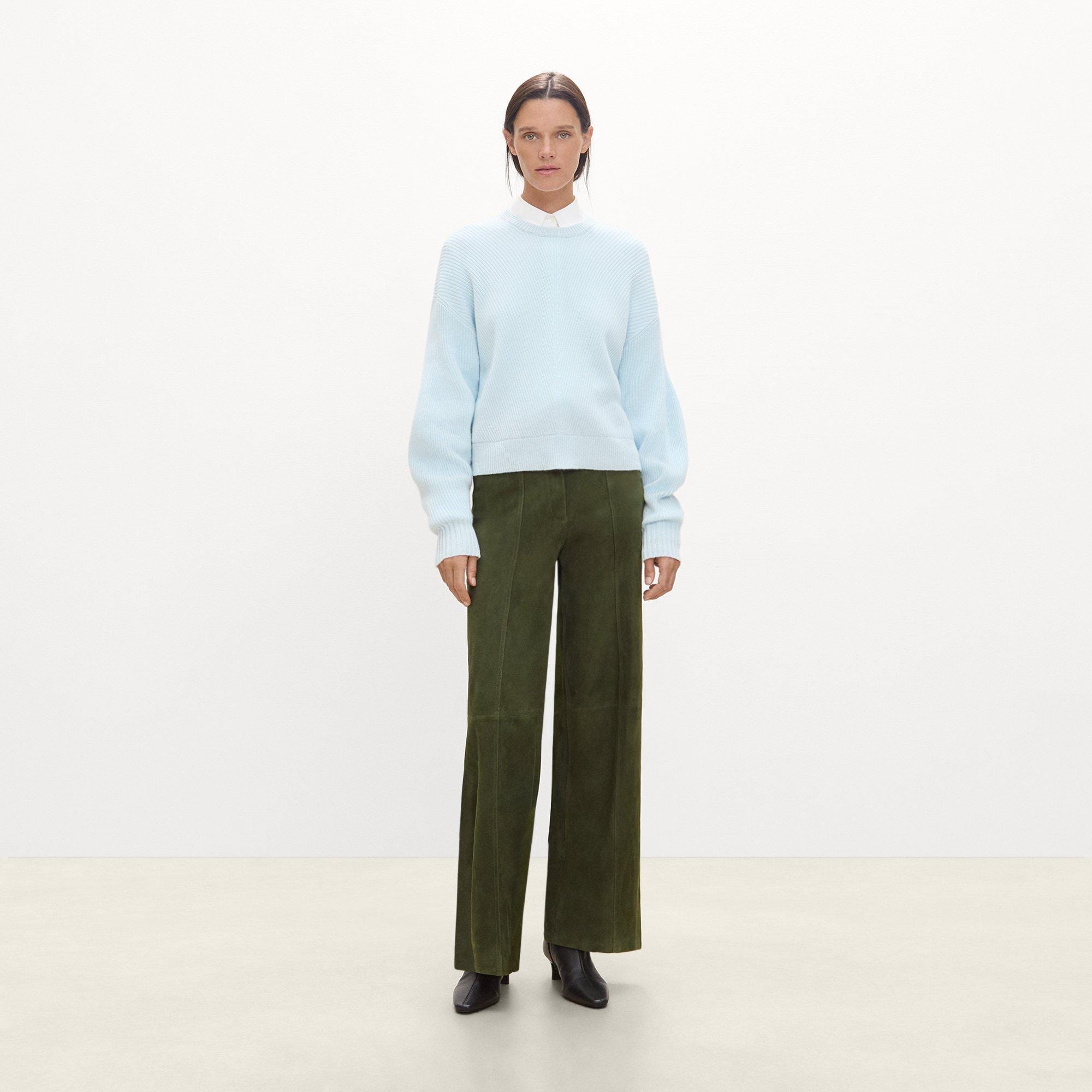 Textured Crewneck Sweater in Cashmere