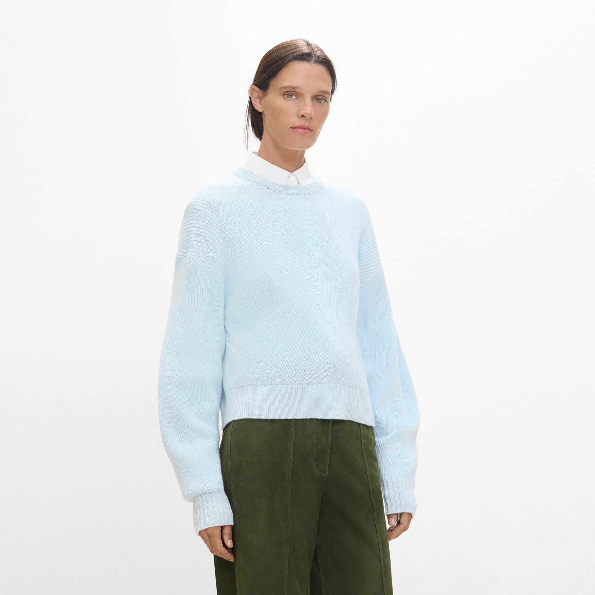 Textured Crewneck Sweater in Cashmere