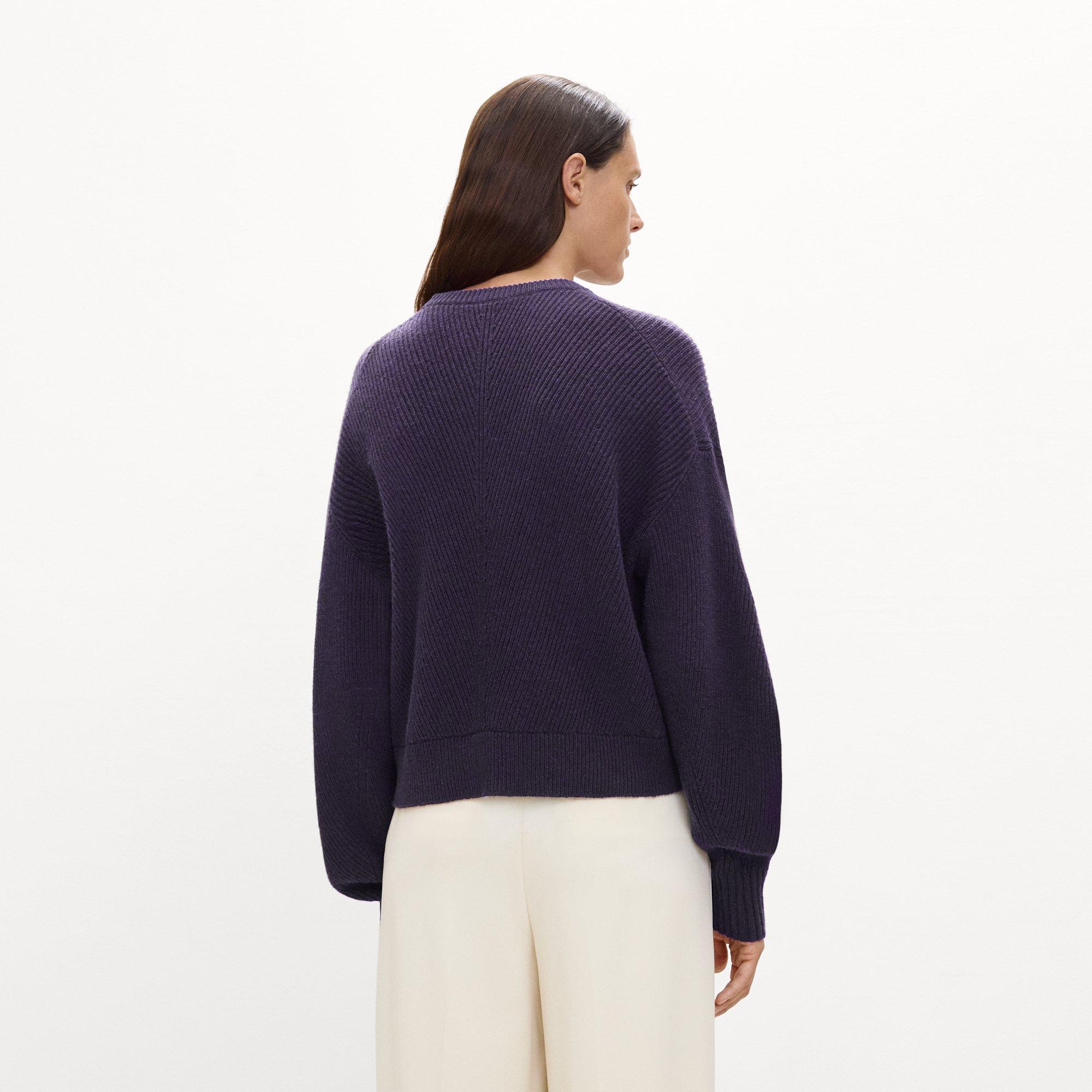 Textured Crewneck Sweater in Cashmere