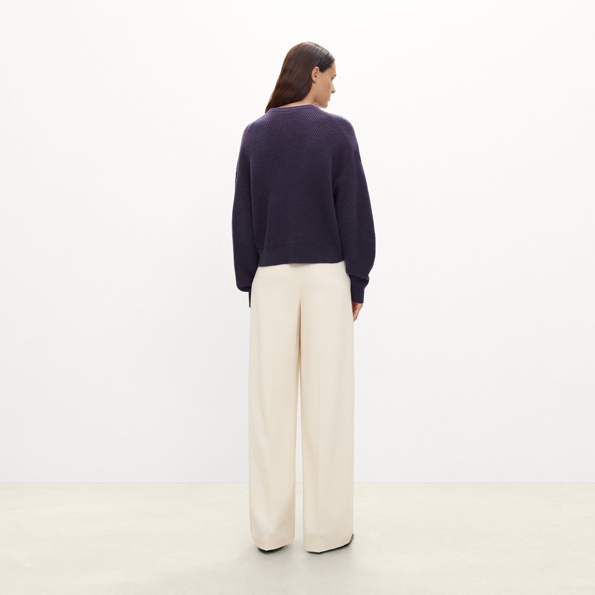 Textured Crewneck Sweater in Cashmere