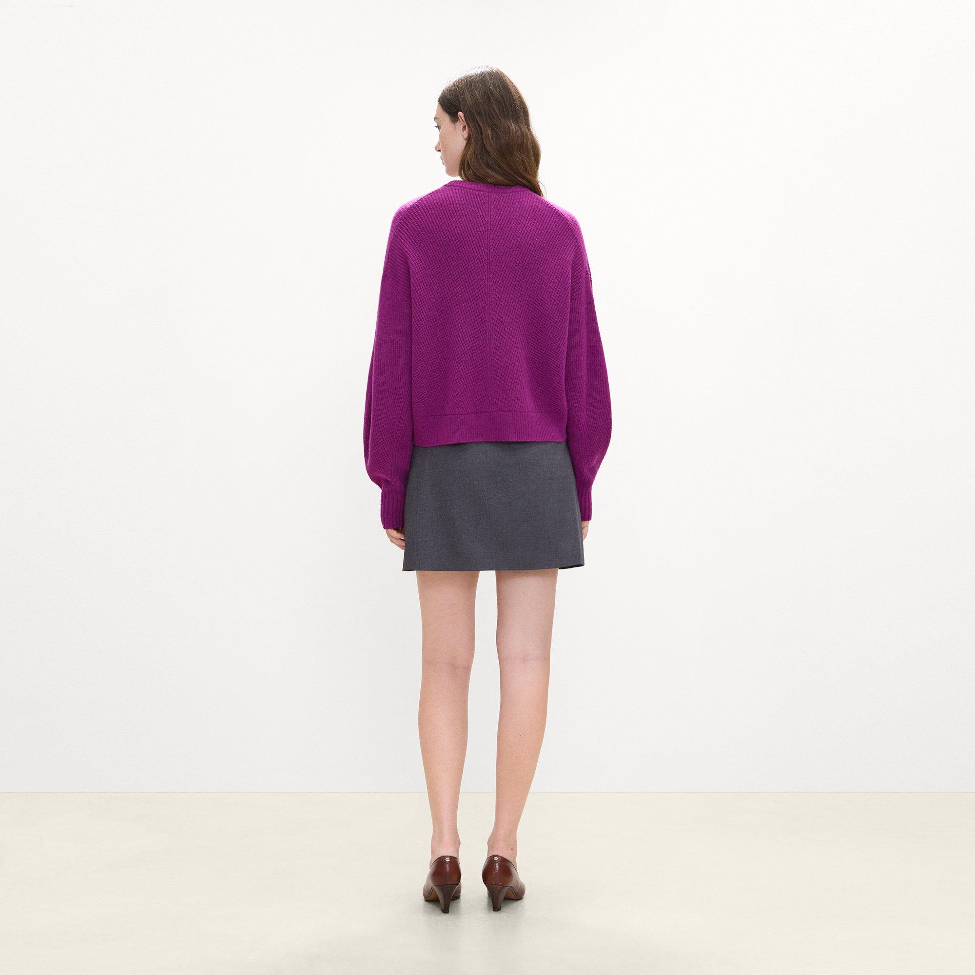 Textured Crewneck Sweater in Cashmere