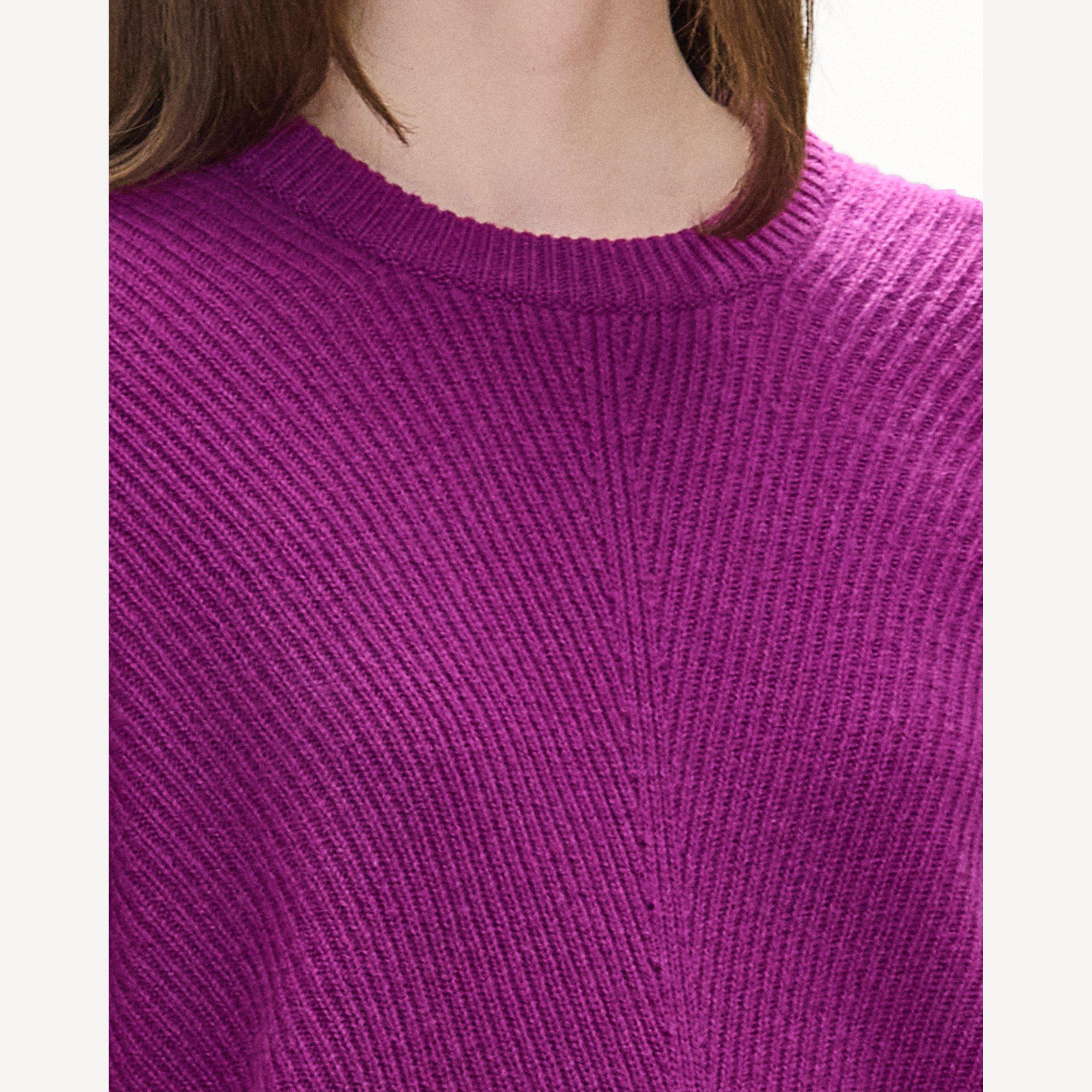 Textured Crewneck Sweater in Cashmere