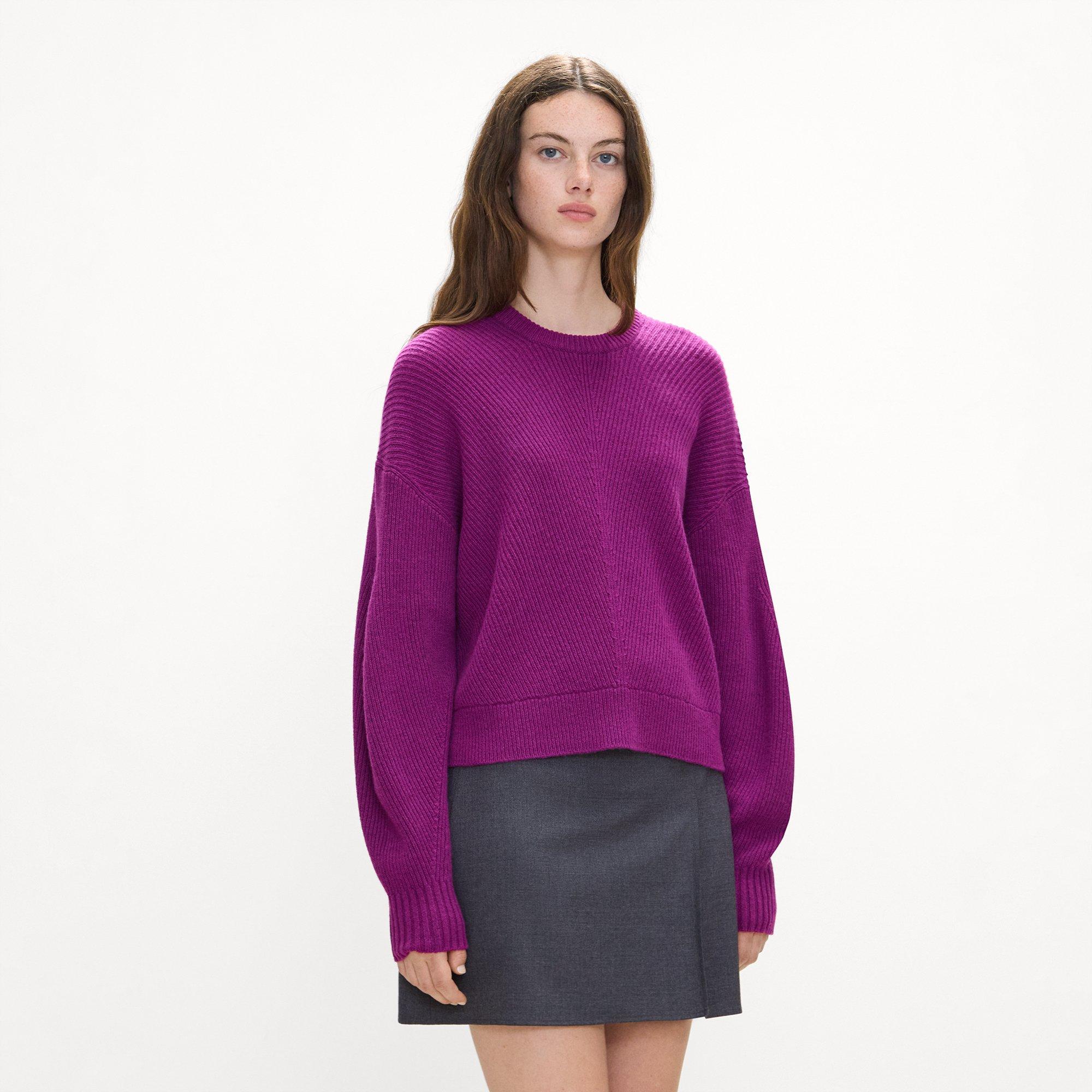 Textured Crewneck Sweater in Cashmere