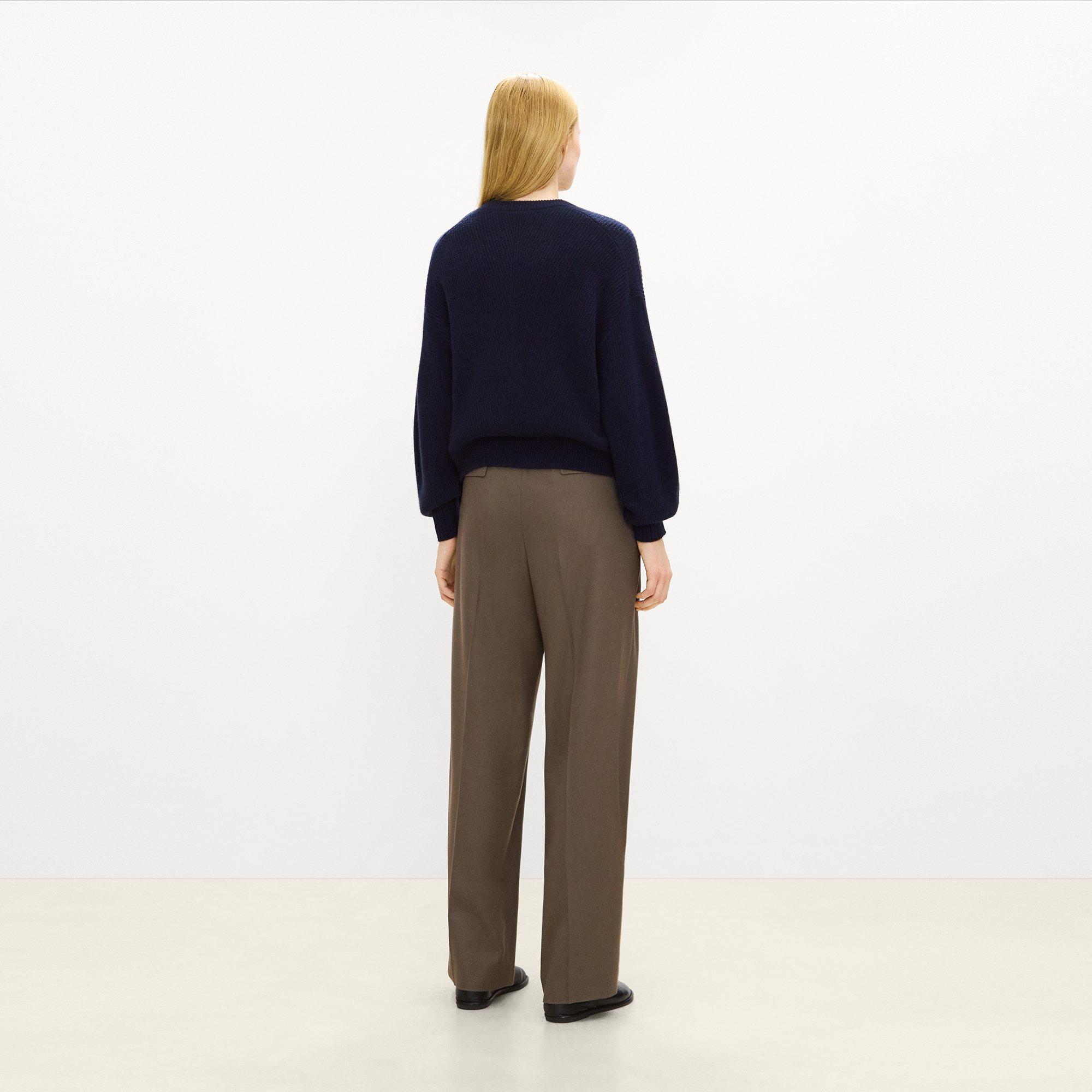 Textured Crewneck Sweater in Cashmere