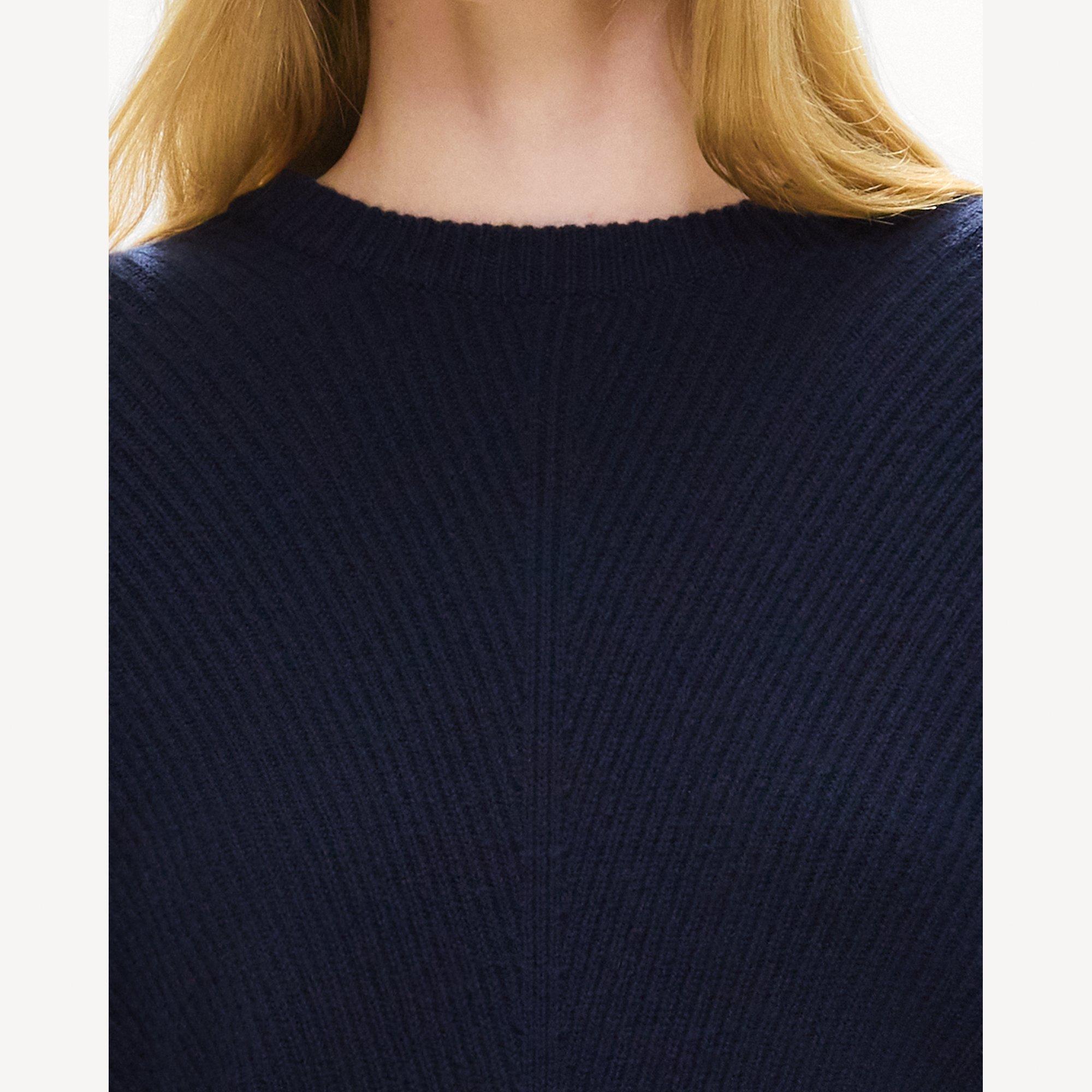 Textured Crewneck Sweater in Cashmere