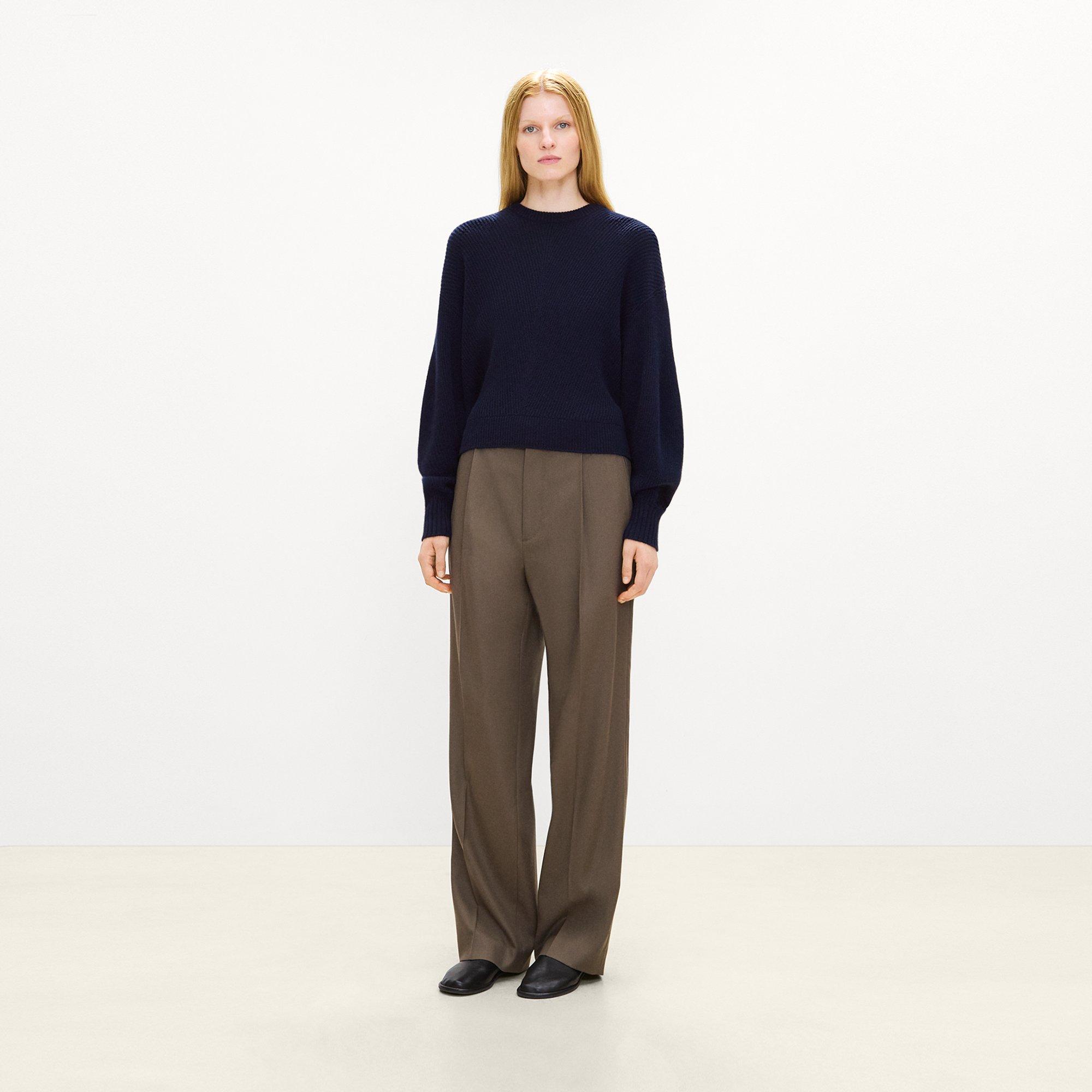 Textured Crewneck Sweater in Cashmere