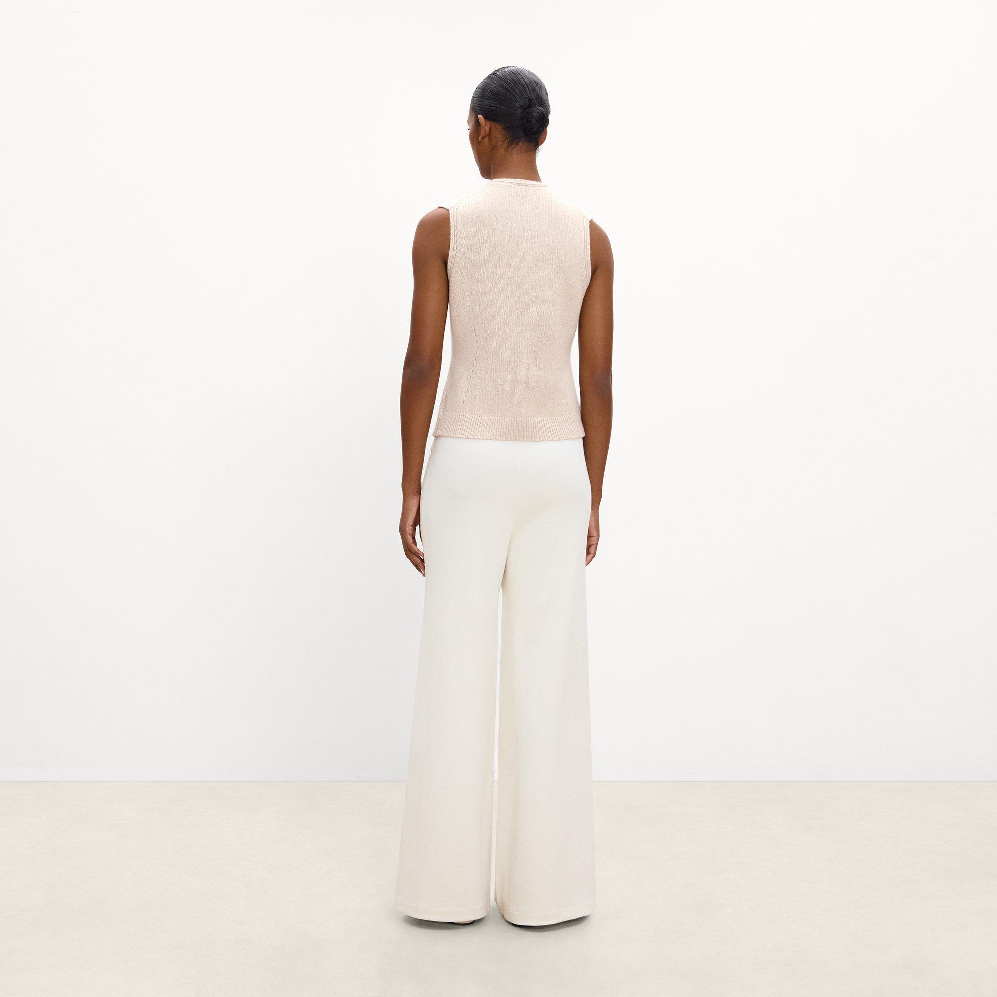 Pointelle Vest in Cashmere