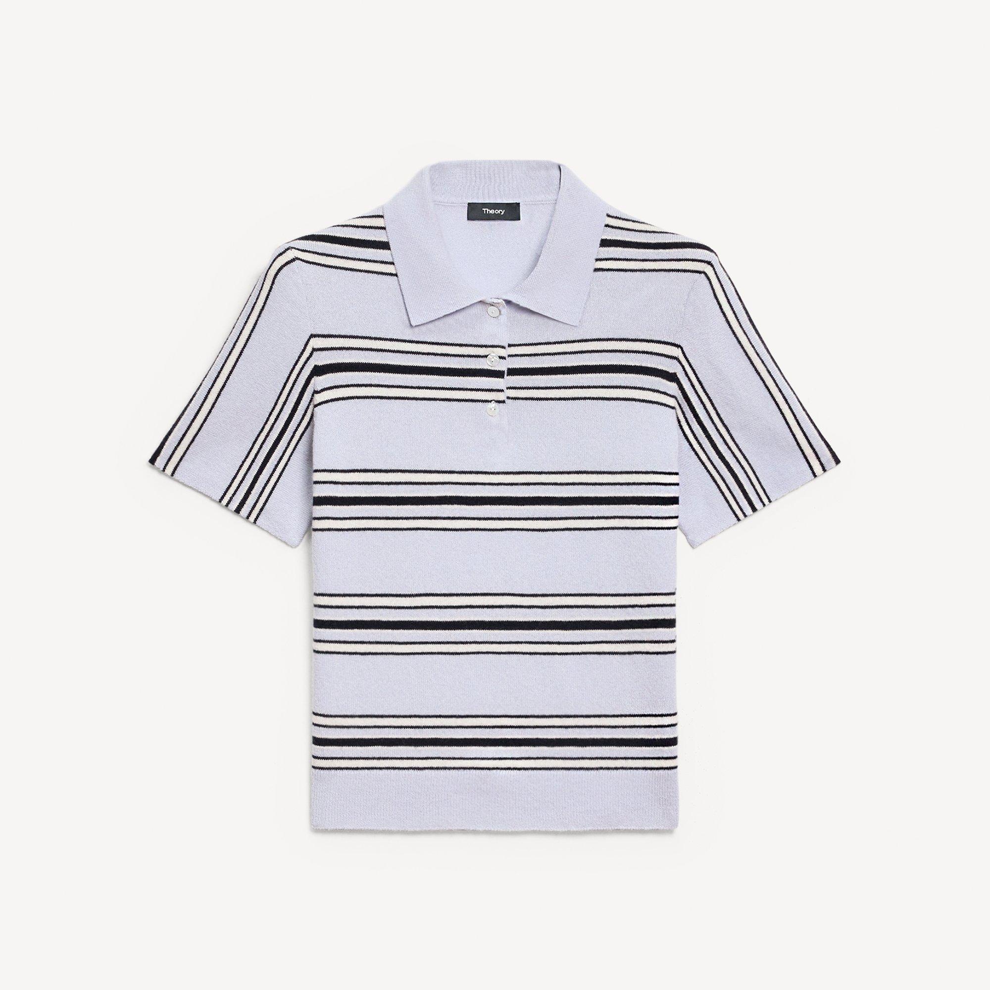Striped Polo Shirt in Cashmere