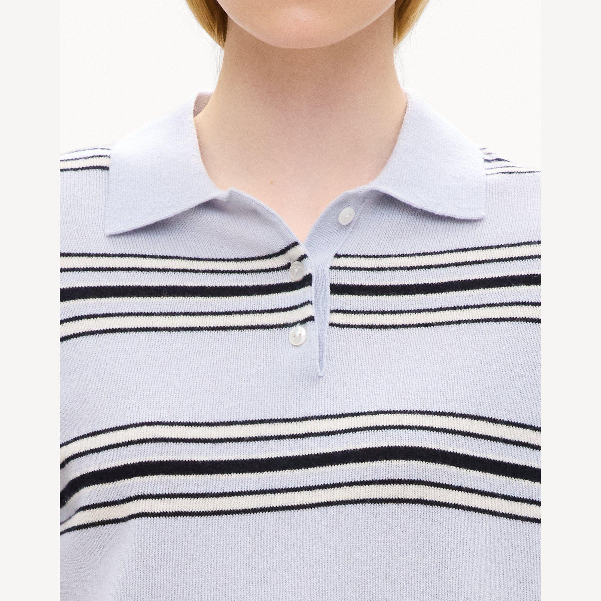 Striped Polo Shirt in Cashmere