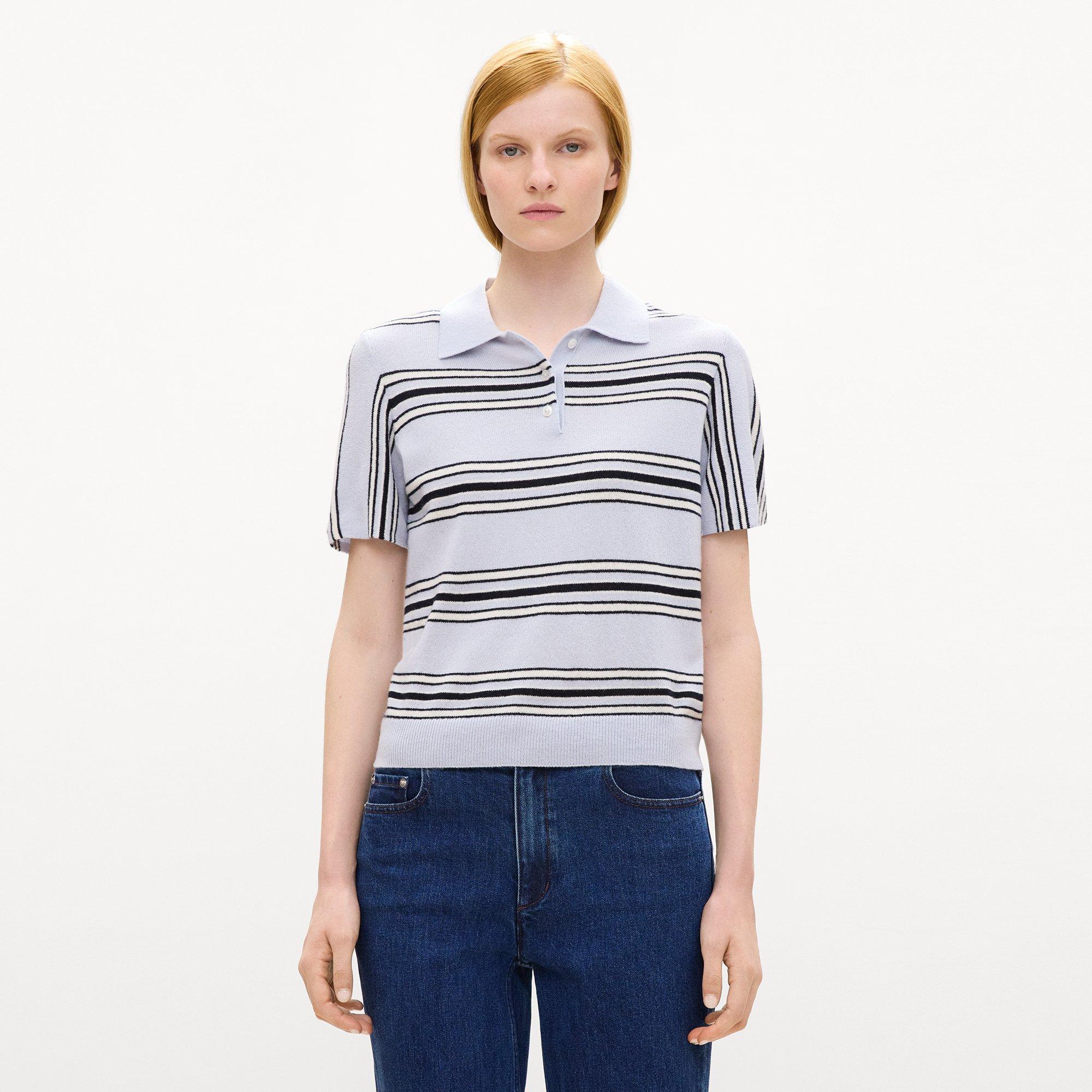 Striped Polo Shirt in Cashmere