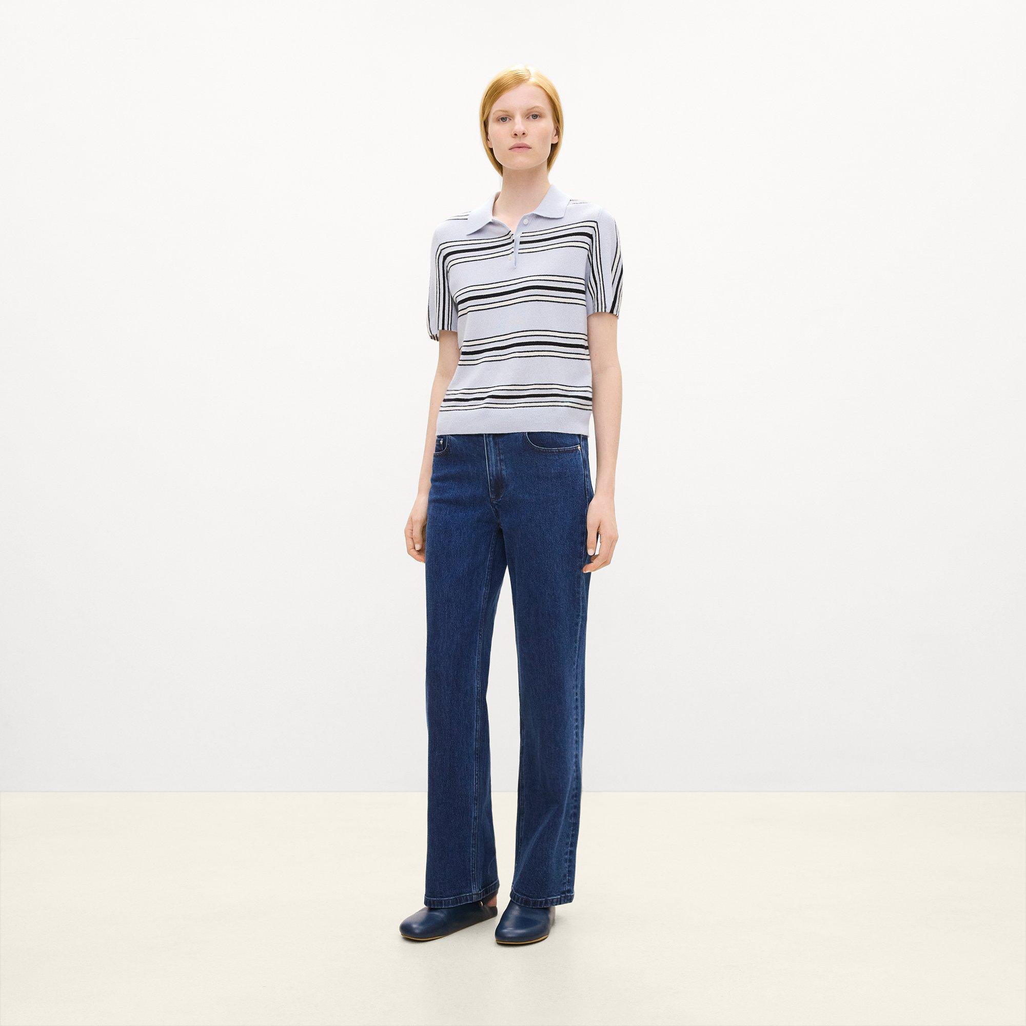 Striped Polo Shirt in Cashmere